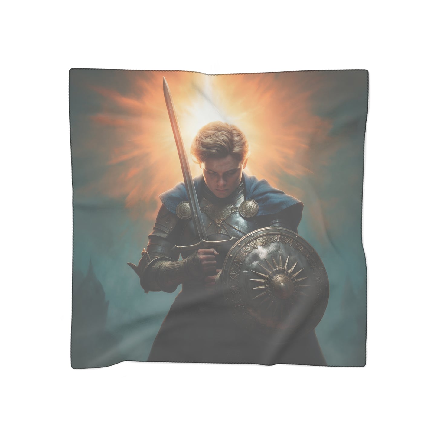 Sunlit Sentinel Poly Scarf – Radiant Armor Dreamscape
