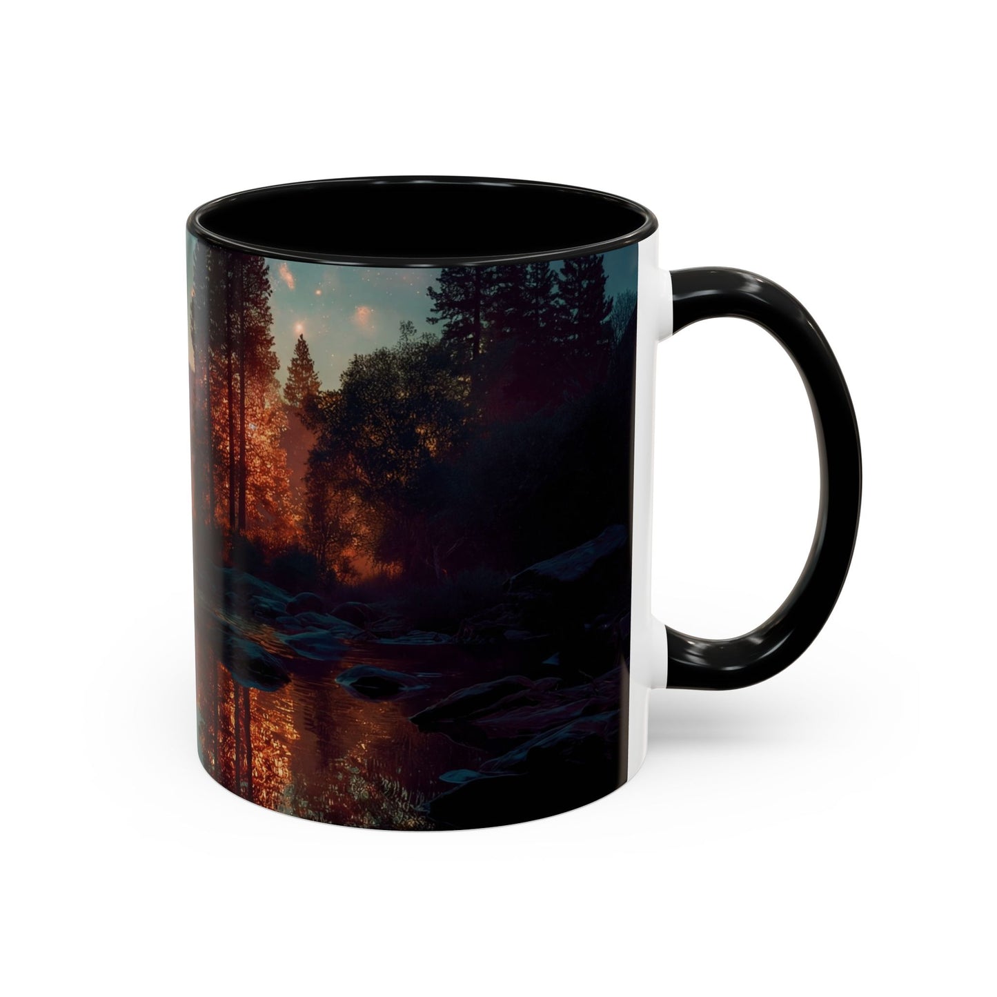 Celestial Reflections Accent Coffee Mug (11, 15oz) – Half Dome’s Starlit Mirror