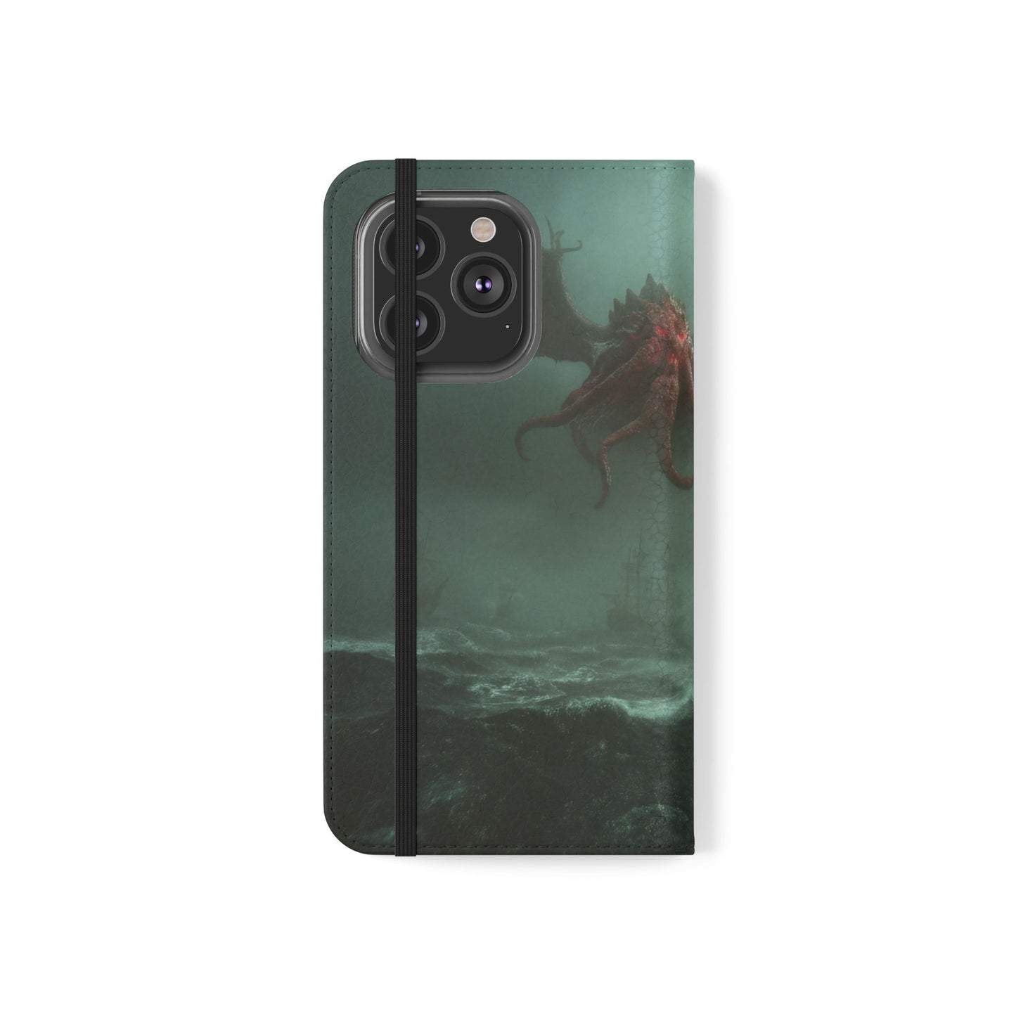 Leviathan Dragon Flip Cases – Crimson Sentinel at Sea