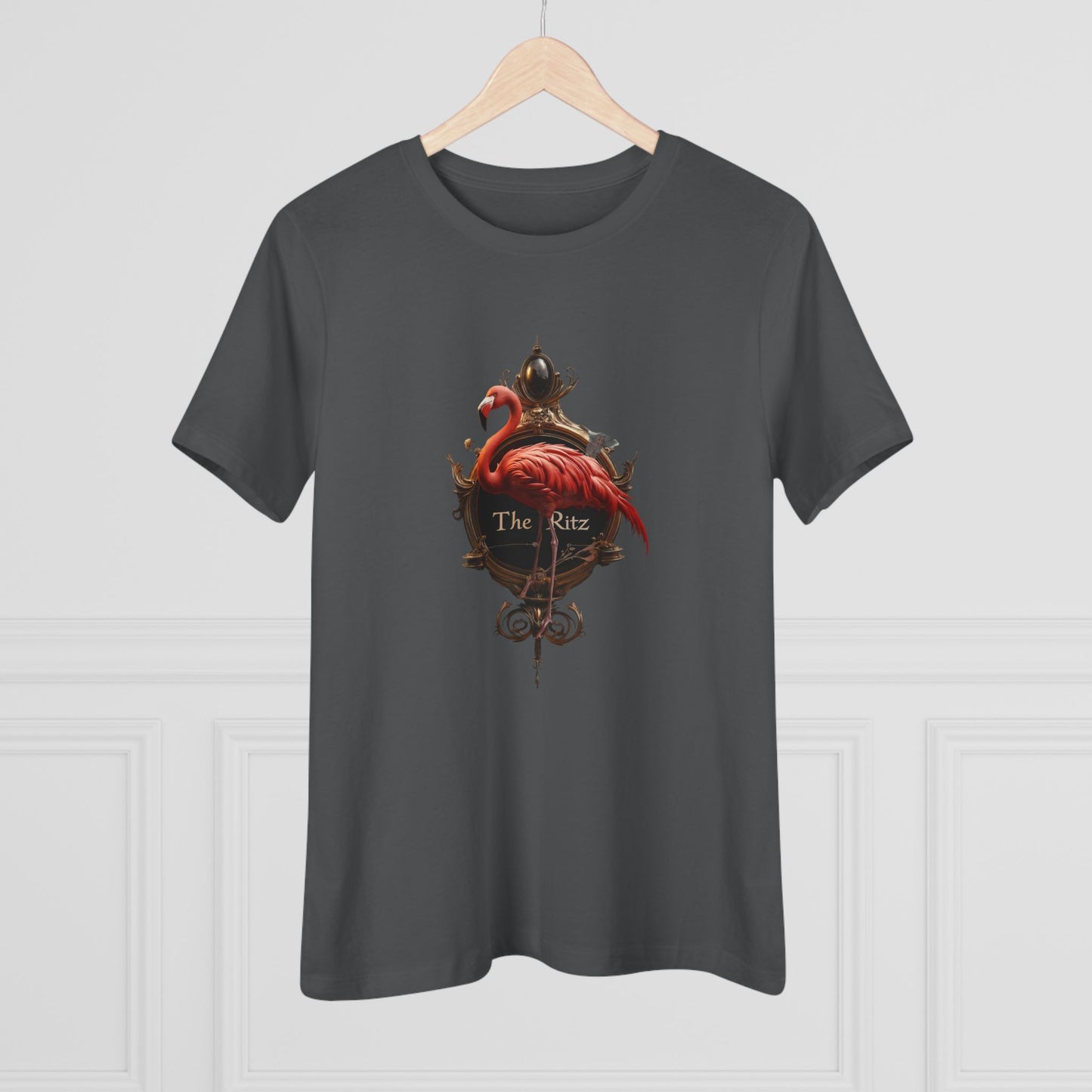 Ritz Flamingo Tee – Opulent Mirror Frame Graphic T-Shirt