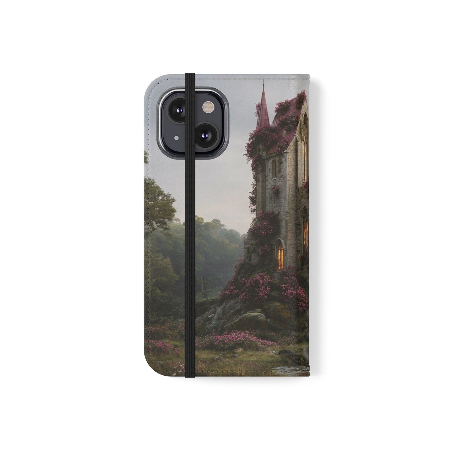 Blossom Spire Flip Cases – Pink Ivy Gothic Castle Cover