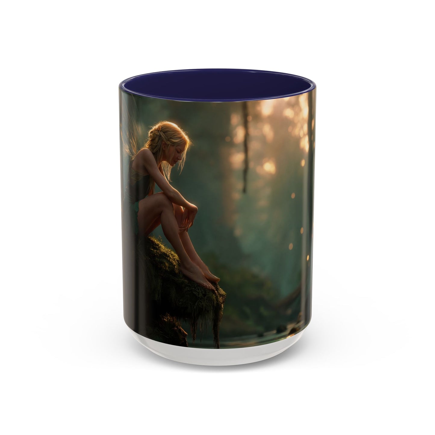 Winged Guardian Accent Coffee Mug (11, 15oz) – Twilight Forest Sentinels