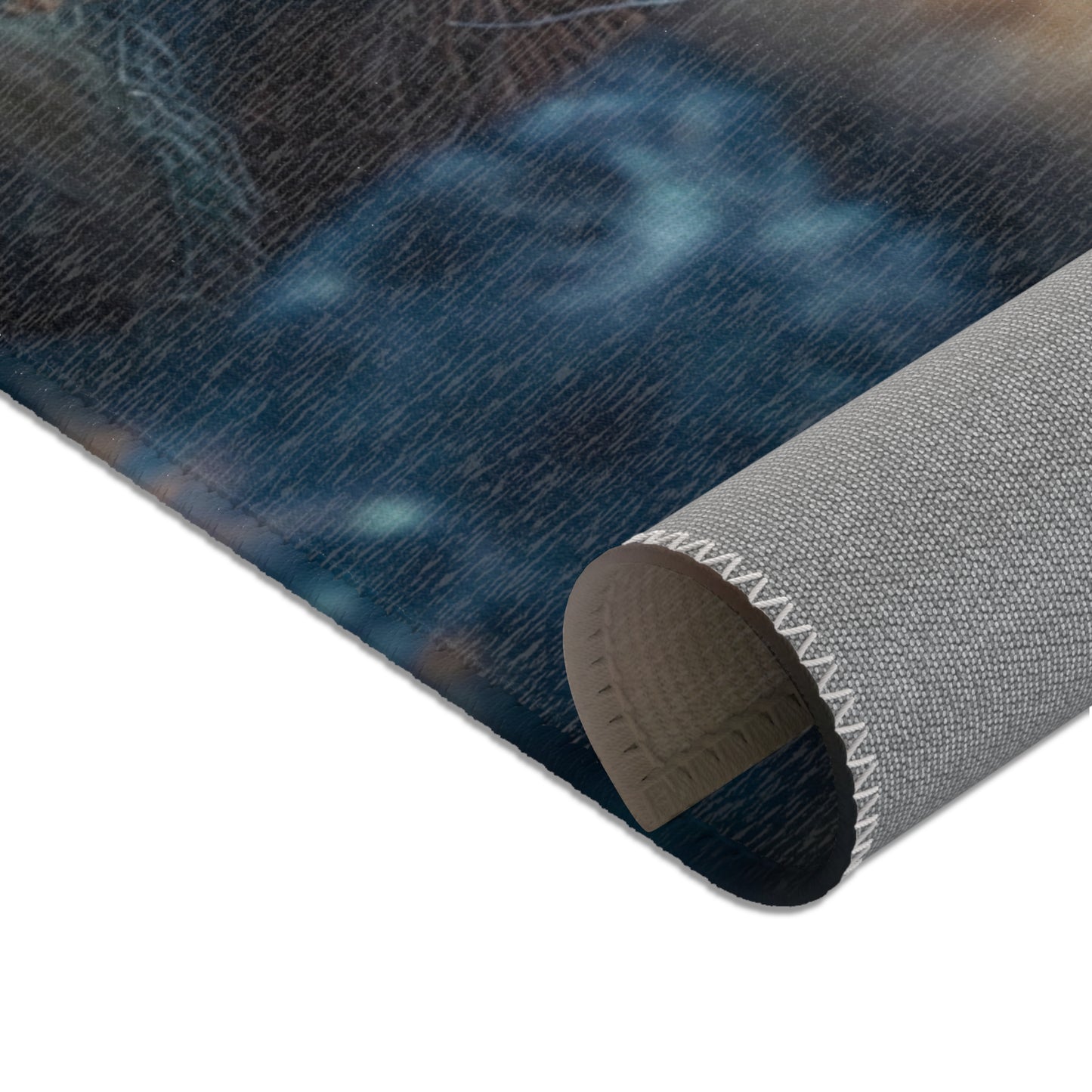 Snowbound Sentinel Area Rug – Whispering Frost and Warmth