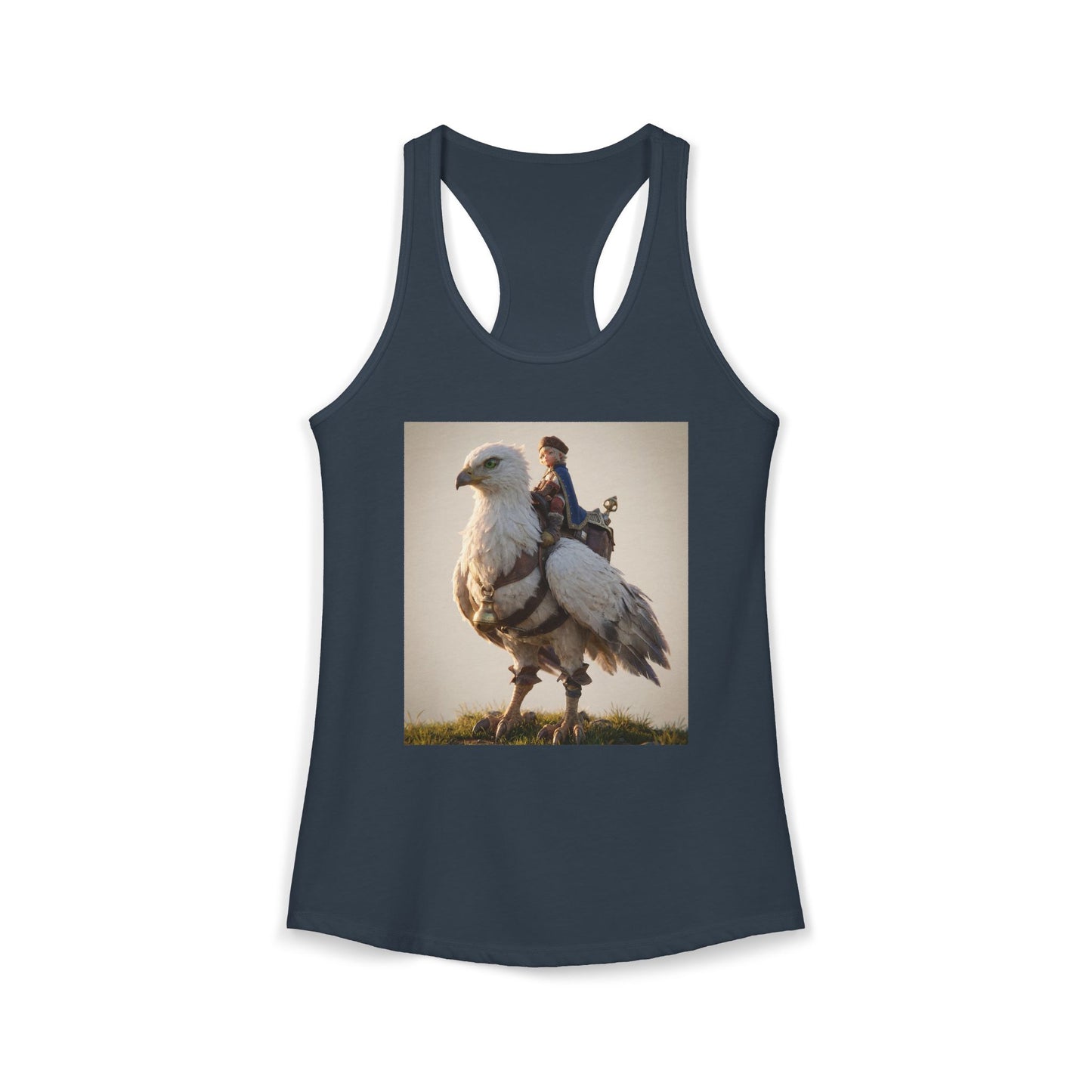 White Griffin Rider Tank – Golden Hour Sentinel Adventure