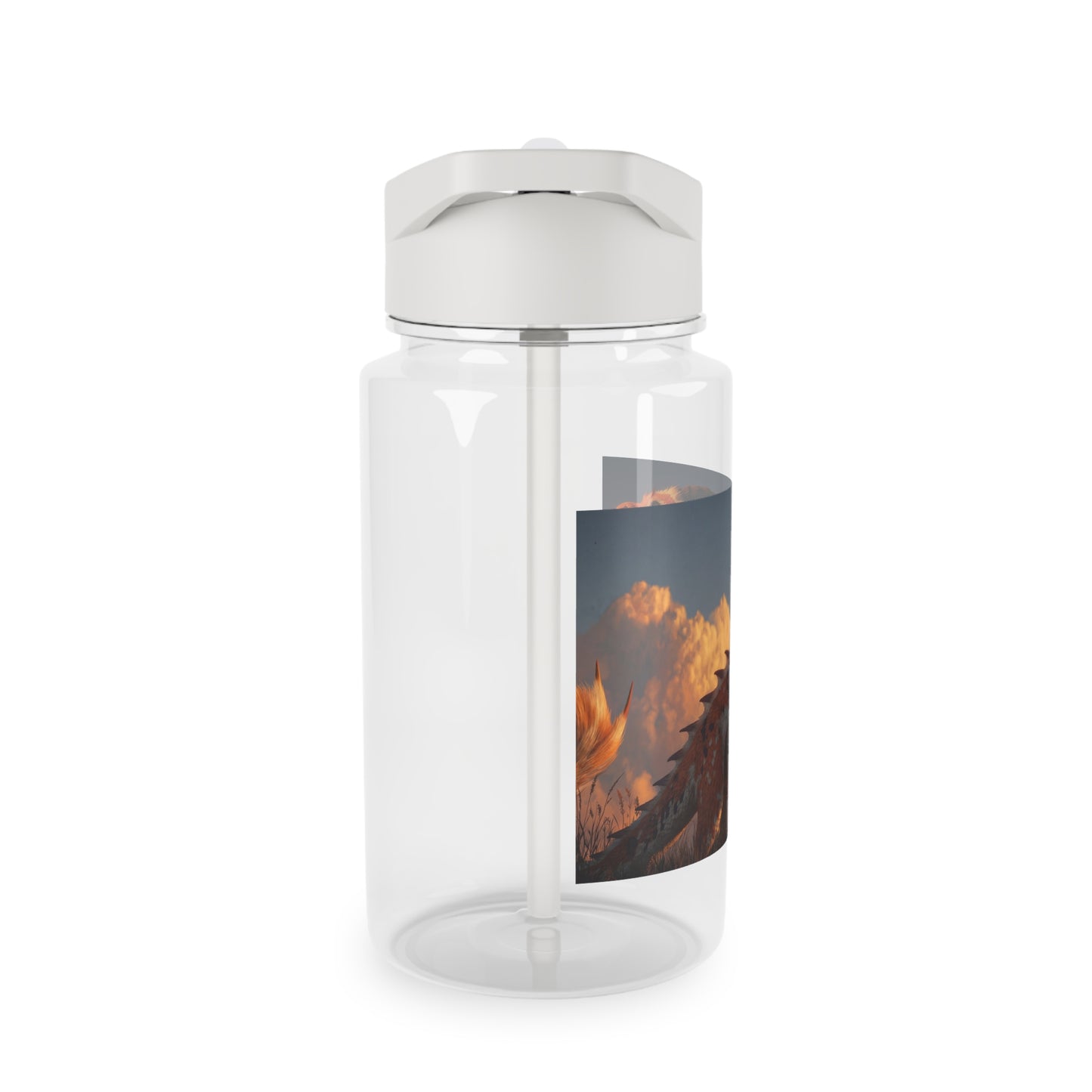 Amber Dawn Dragon Tritan Water Bottle – Sunset Guardian