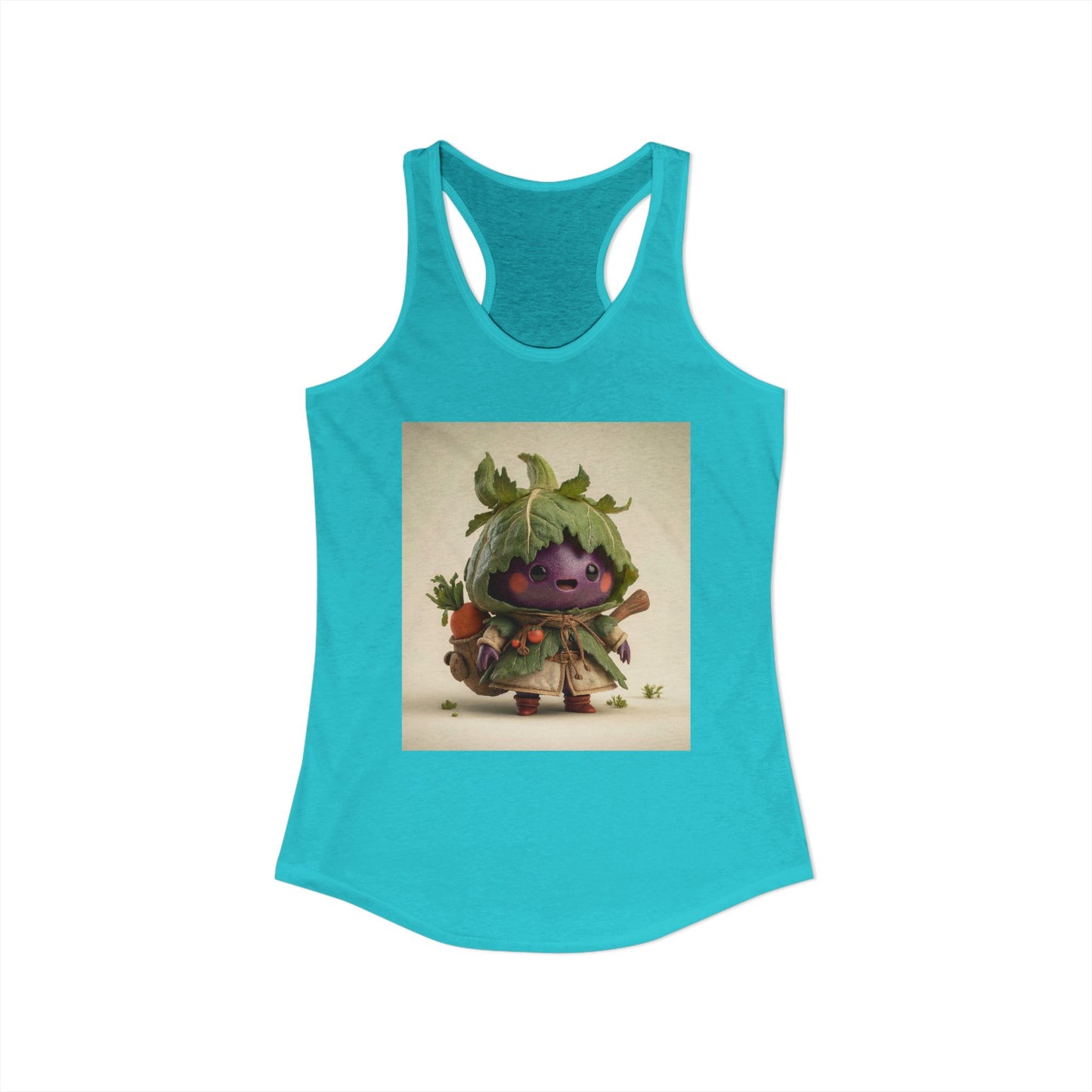 Harvest Goblin Next Level Women's Ideal Racerback Tank – Rustic Vegetable Wanderer