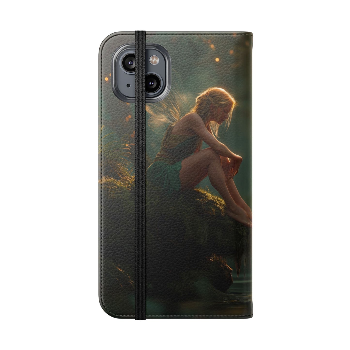 Mossy Bank Fairy Flip Cases – Golden Hour Sentinel Portrait