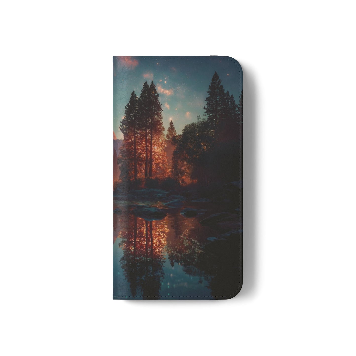 Starlit Valley Flip Cases – Twilight River and Half Dome Reflections