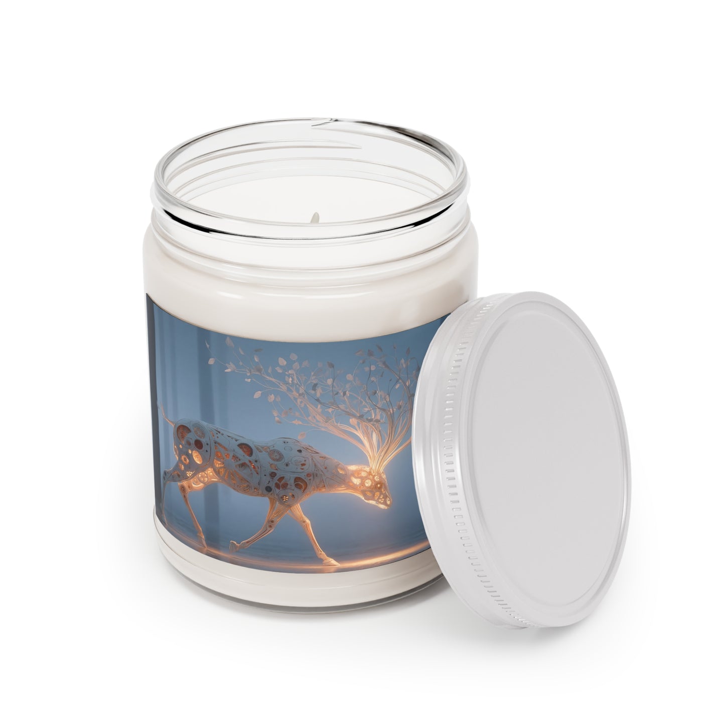 Luminescent Mechanical Deer Candle – Golden Heartwood Forest Glow