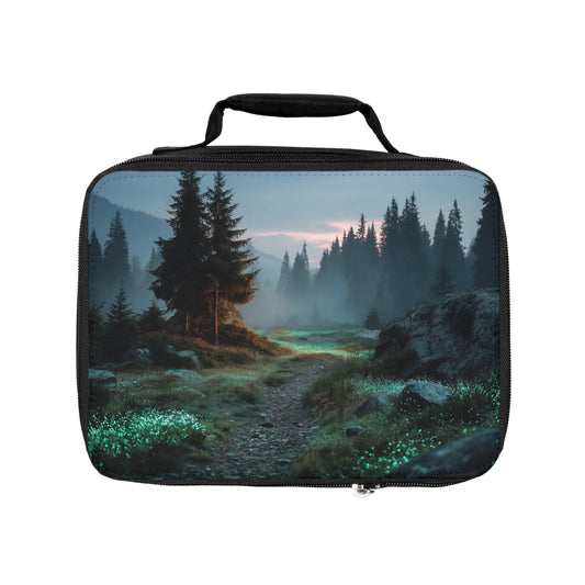 Bioluminescent Forest Path Lunch Bag – Glow-Woven Twilight Wanderer