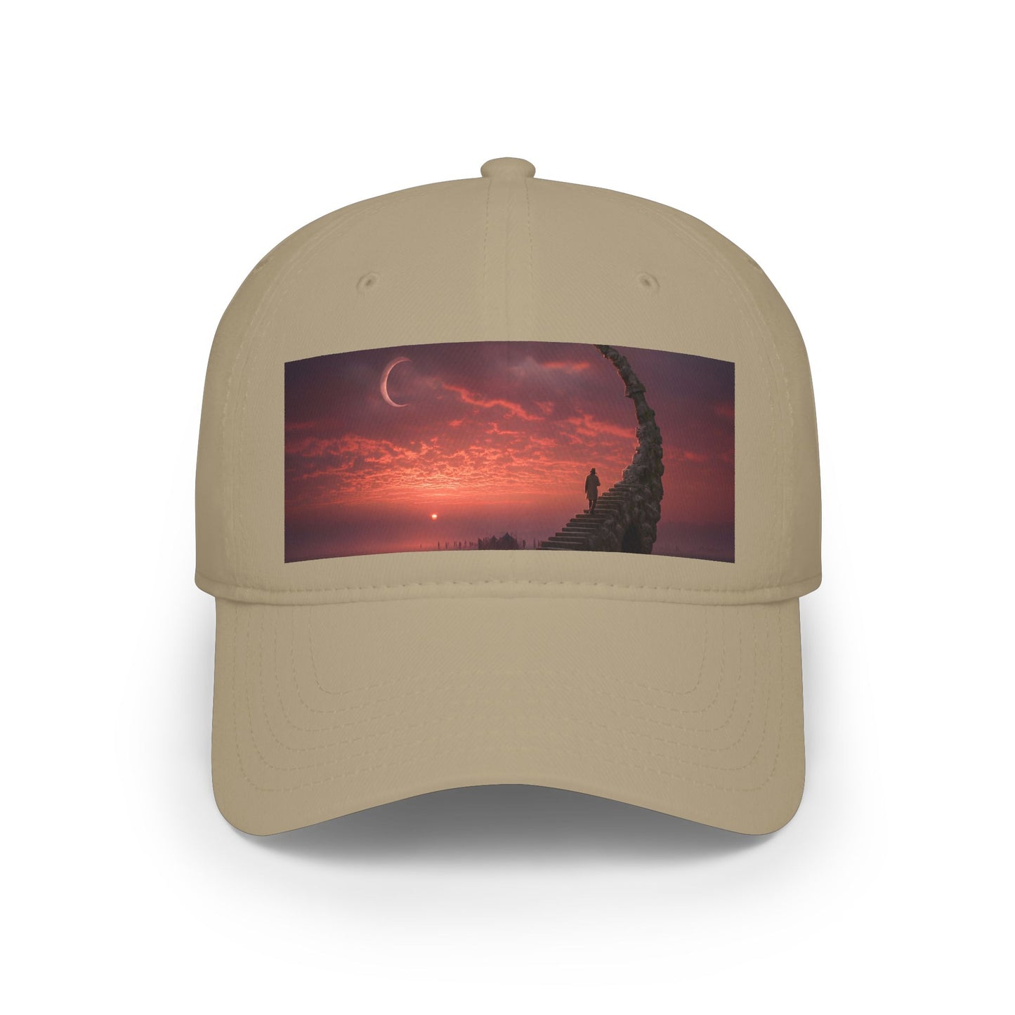 Crescent Stairway Low Profile Baseball Cap – Fiery Twilight Pathway