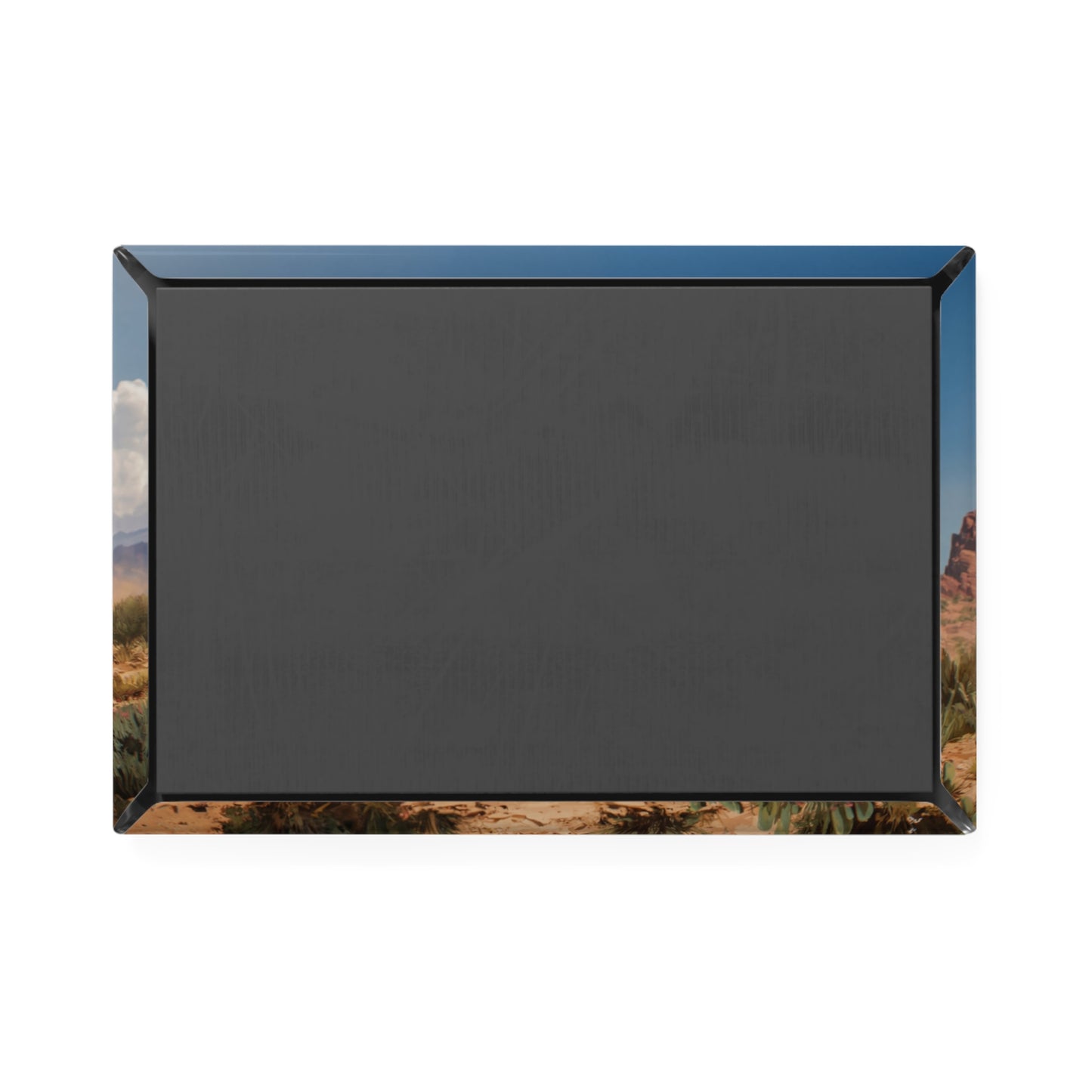 Desert War Machine Button Magnet, Rectangle (1 & 10 pcs) – Rust-Streaked AT-AT in Canyon Dust