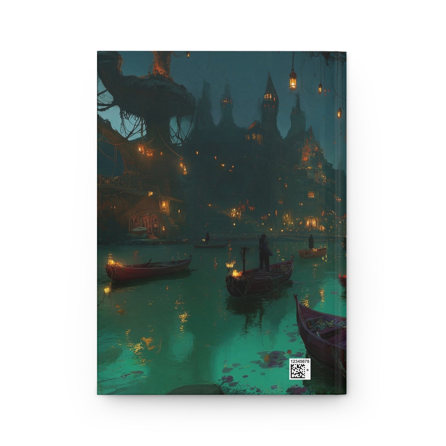 Gilded Canopy Harbor Journal Matte – Whispering Lanterns Over Teal Waters