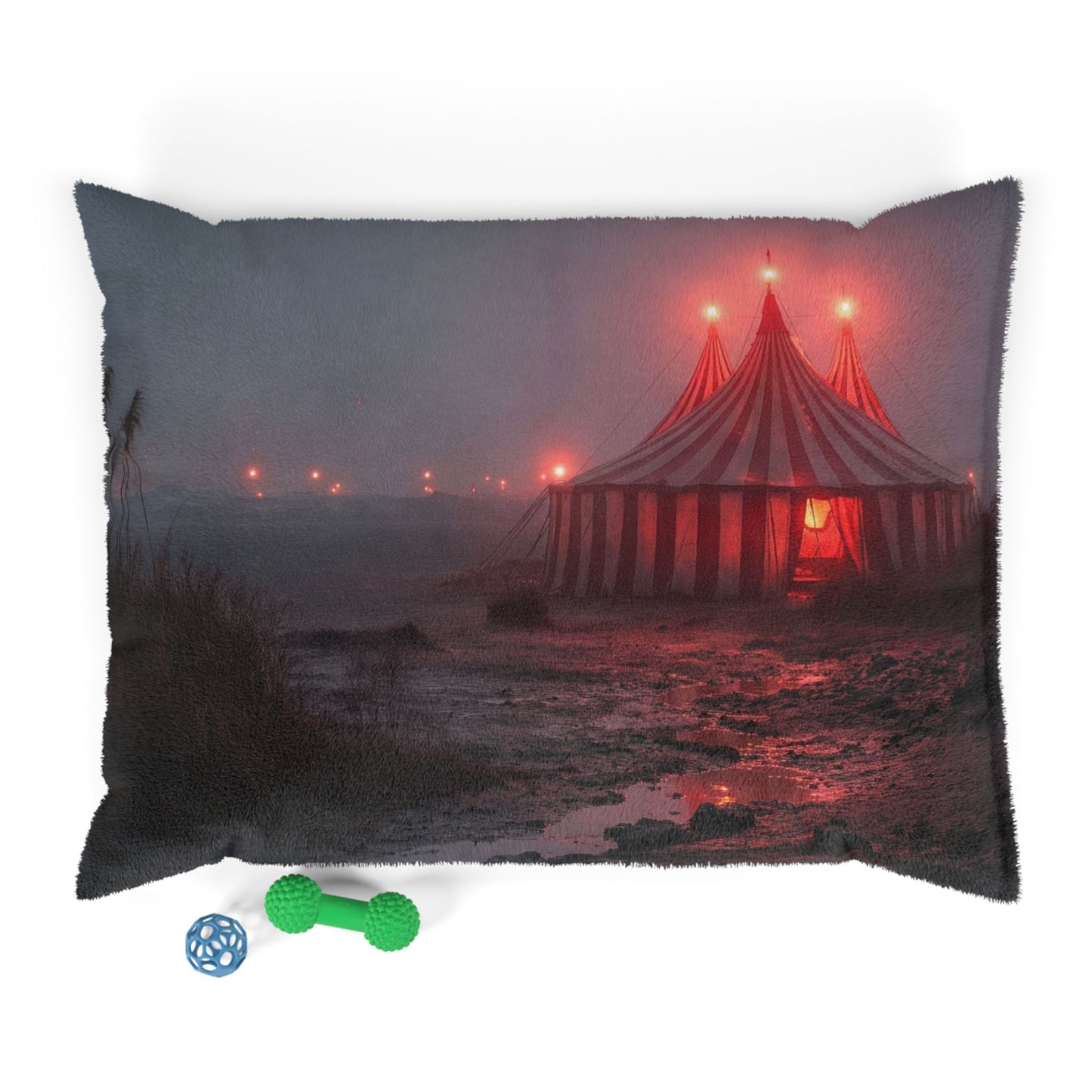 Crimson Carnival Tent Pet Bed – Twilight Wonderlands for Your Furry Companion