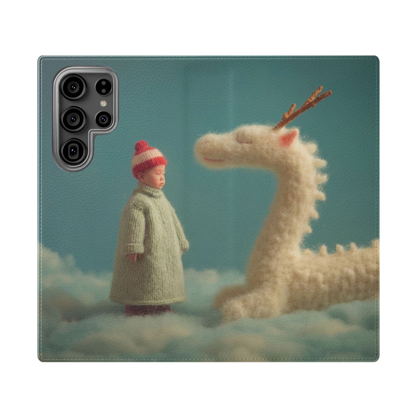 Woolly Dragon & Child Flip Cases – Cloudside Guardians