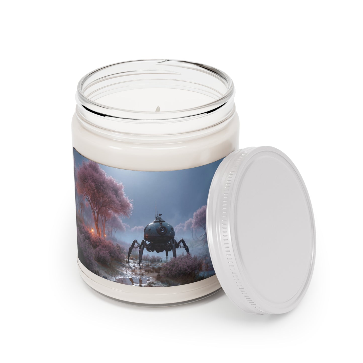 Silent Explorer Scented Soy Candles with White Lid, 9oz – Twilight Bloom Encounter
