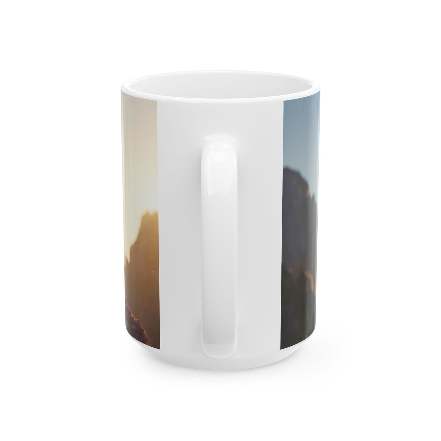Dragon Sentinel Ceramic Mug – Sunset Pact with the Sky