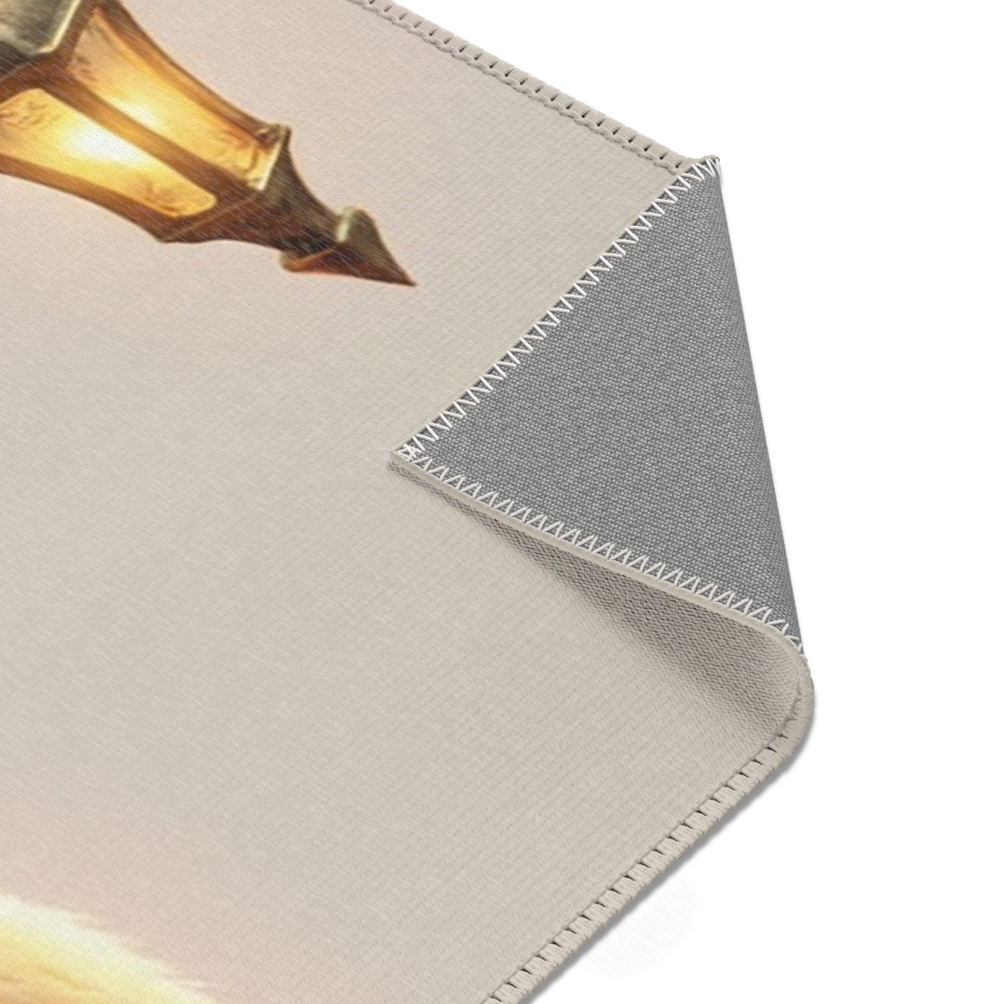 Whimsical Lantern Arch Rug – Golden Twilight Guardian