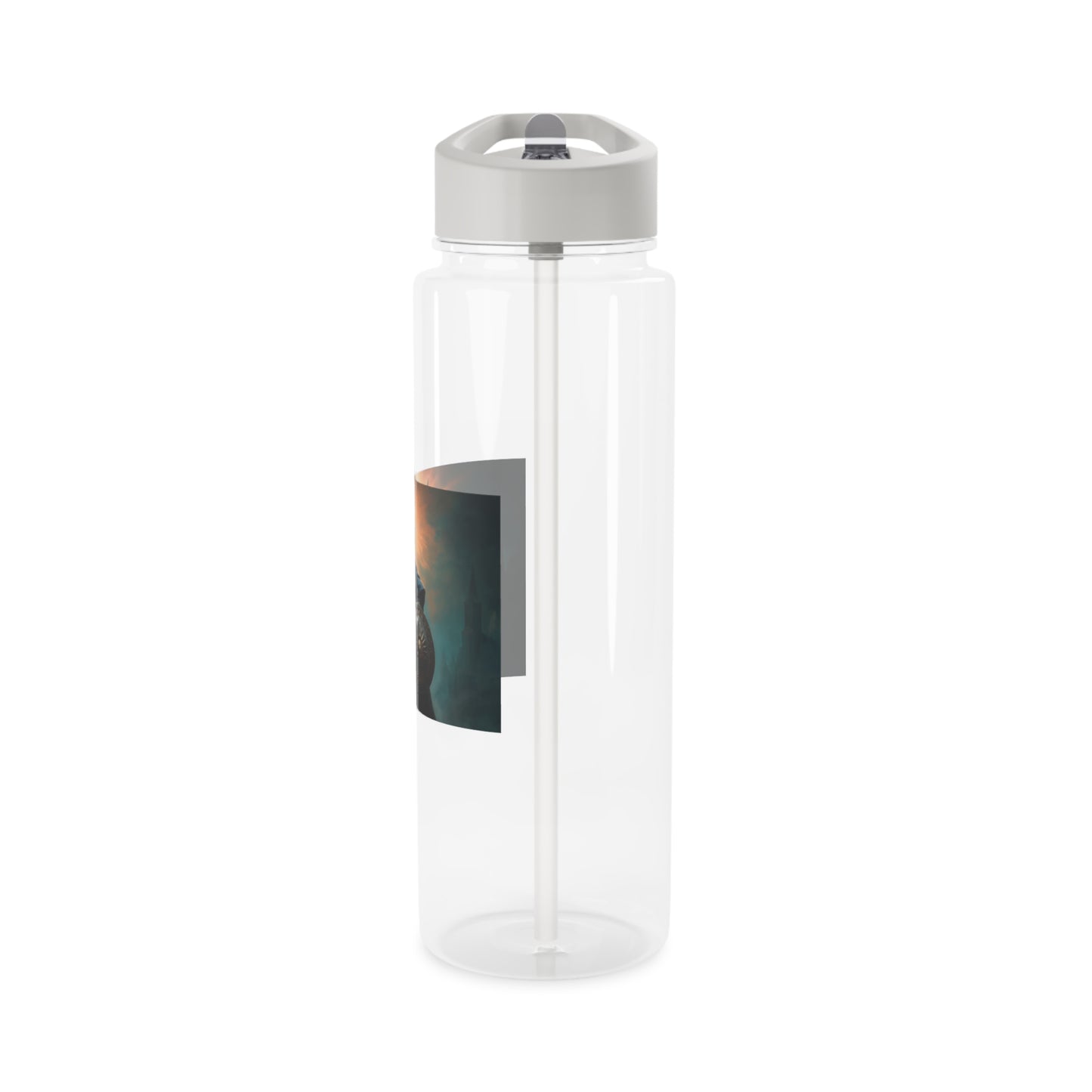 Dawn-Clad Sentinel Tritan Water Bottle – Radiant Resolve in Shadowed Towers