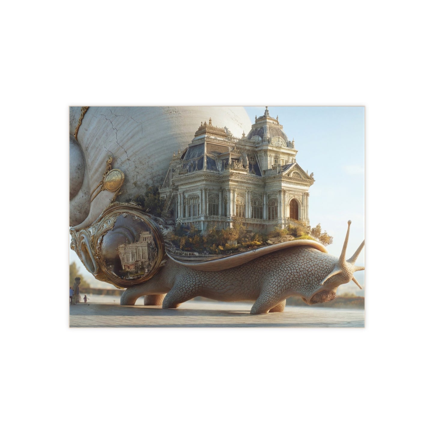 Grand Palace Snail Ceramic Photo Tile – Slow Travel Dreamscape