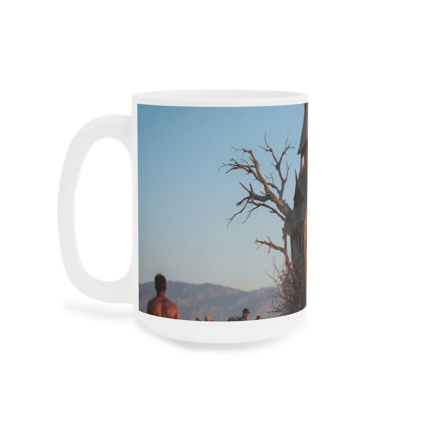 Clock Tower in the Drylands Ceramic Mugs (11oz\15oz\20oz) – Where Time Grows Wild