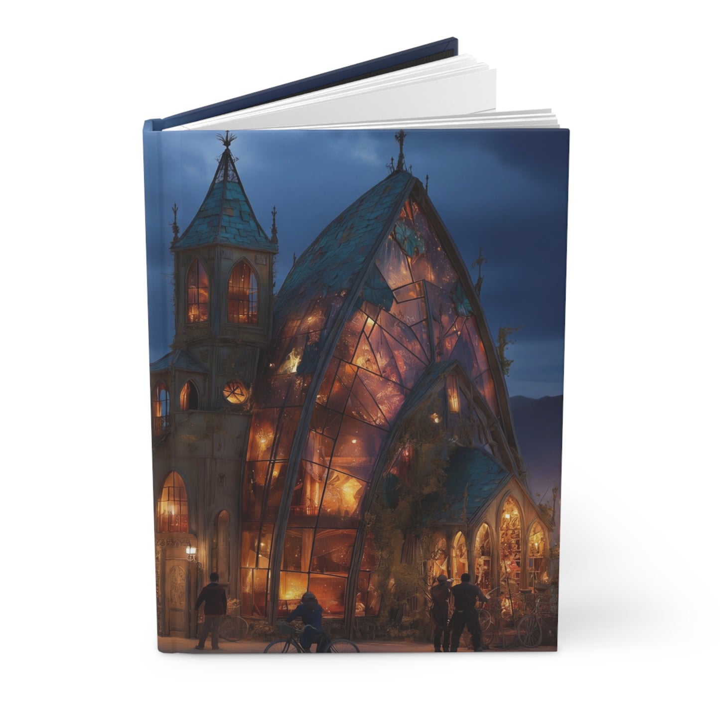 Desert Cathedral at Dusk Hardcover Journal Matte – Warm Light in the Salt Flats