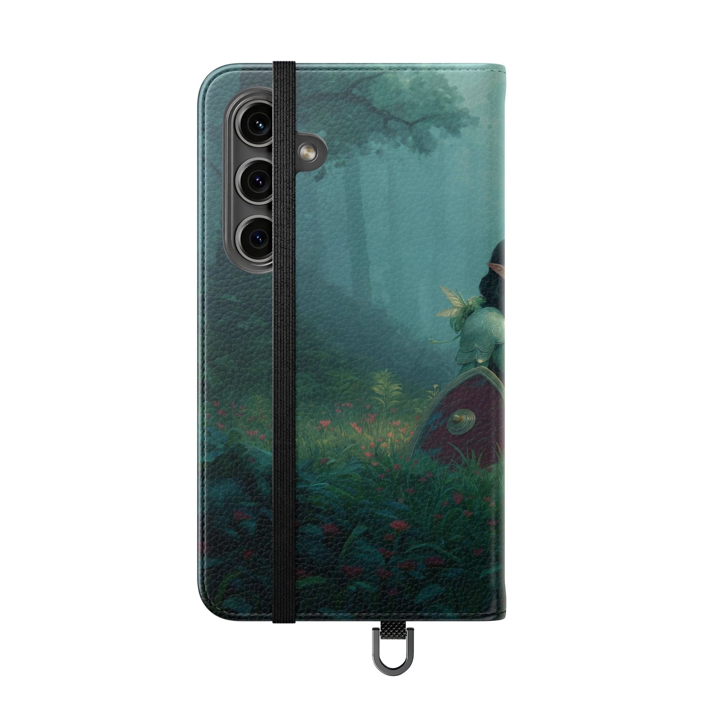 Woodland Sentinel Flip Cases – Green Knight in Misty Grove