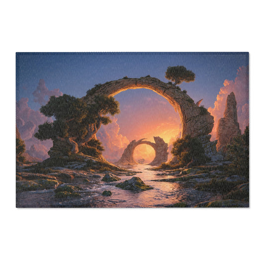 Stone Archway Sunset Rug – Whispering Canyons at Dusk