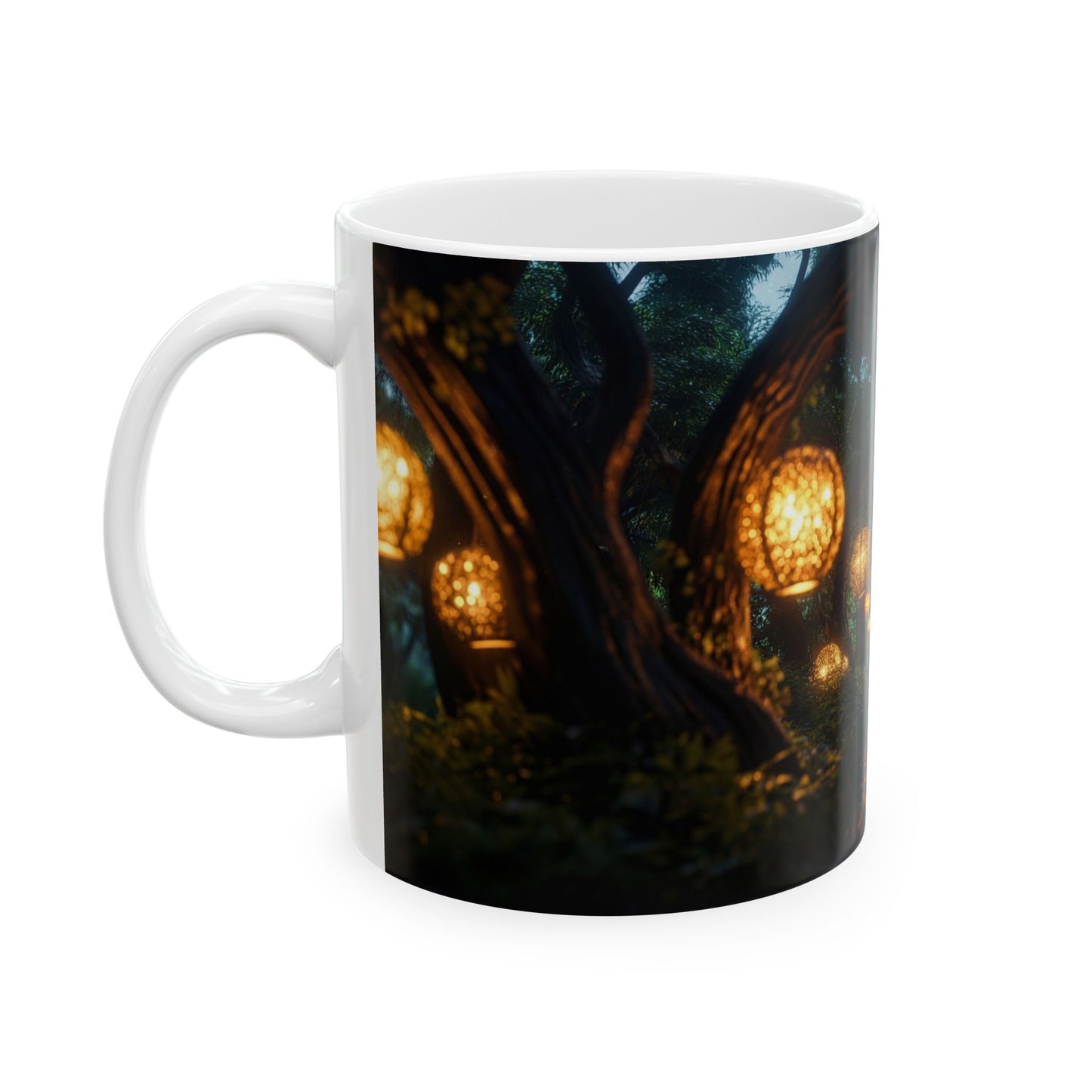 Luminary Grove Ceramic Mug – Golden Lantern Pathway