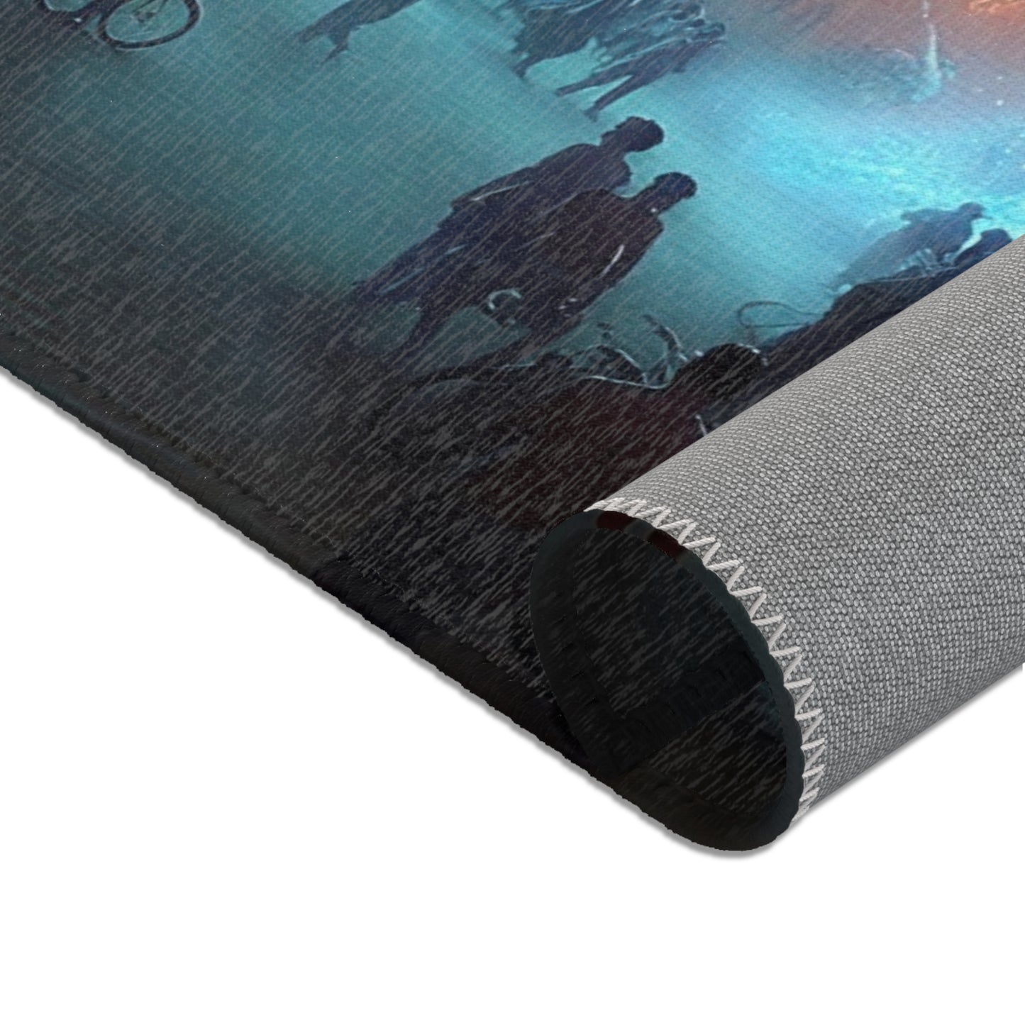 Celestial Portal Area Rugs – Electric Rift in the Desert Night