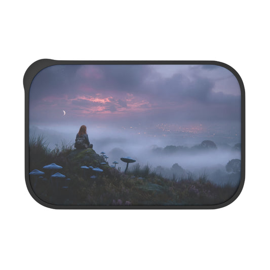 Moonlit Mycelium PLA Bento Box with Band and Utensils – Keeper of the Twilight Glade
