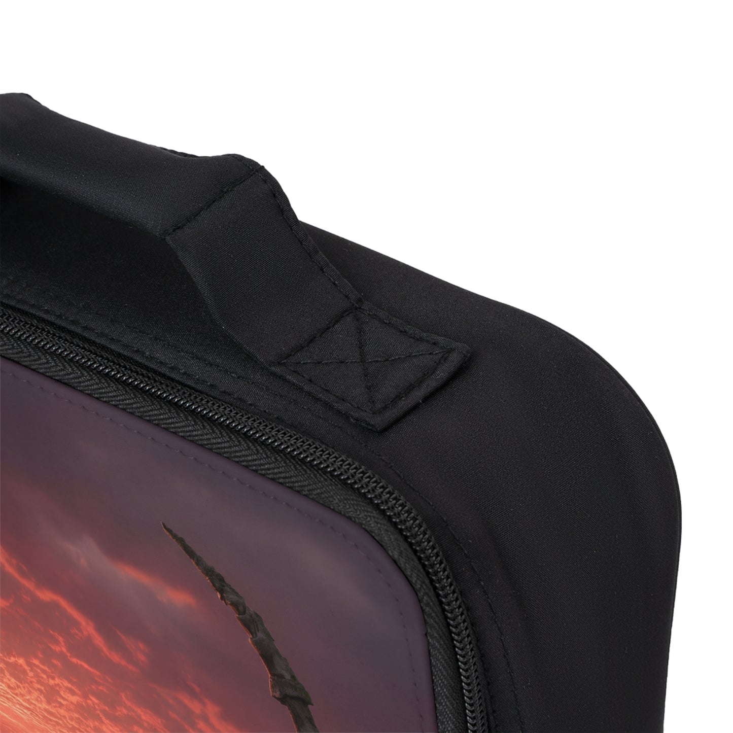 Solstice Staircase Lunch Bag – Ascending Through Crimson Twilight