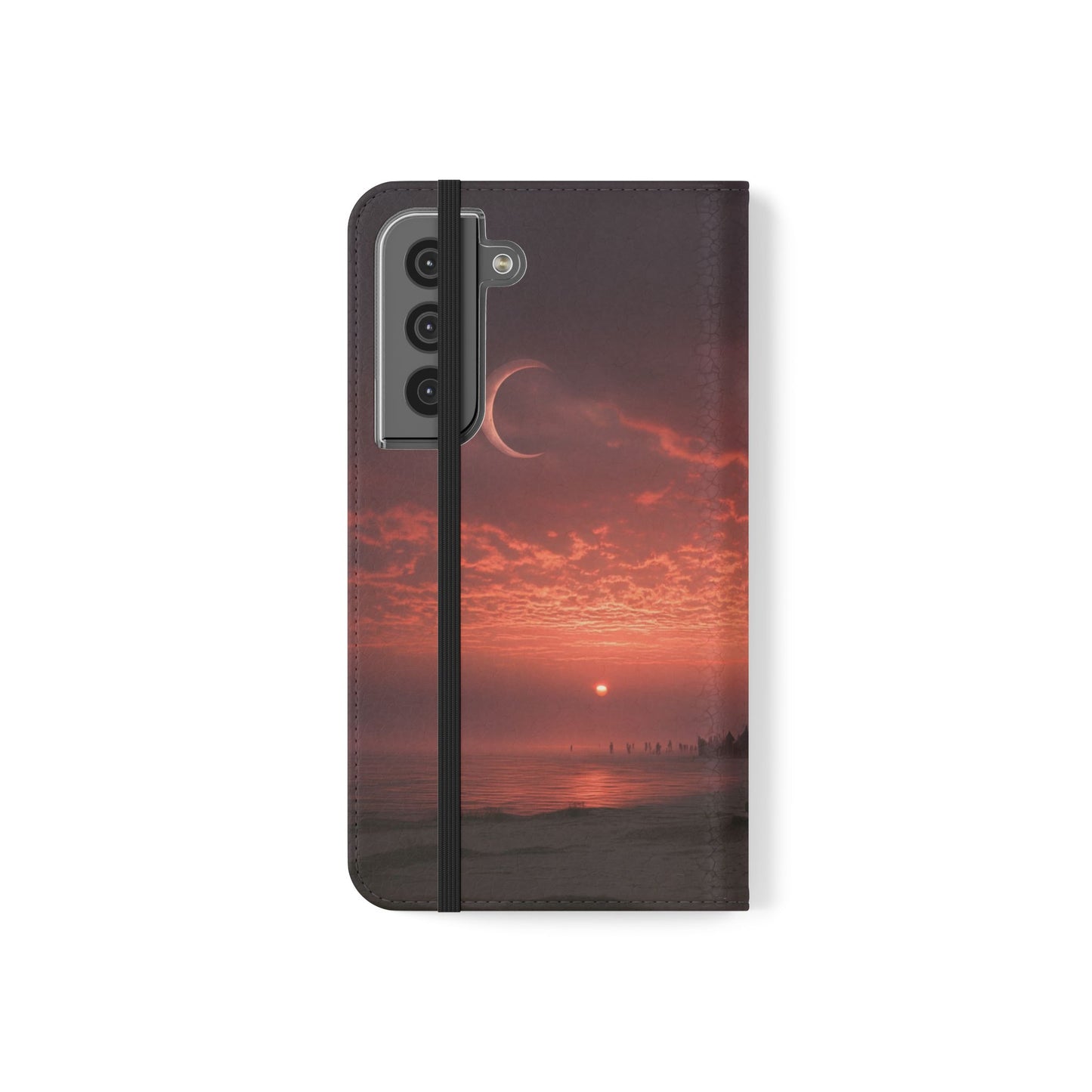 Twilight Sentinel Flip Cases – Moonlit Stairway to the Horizon