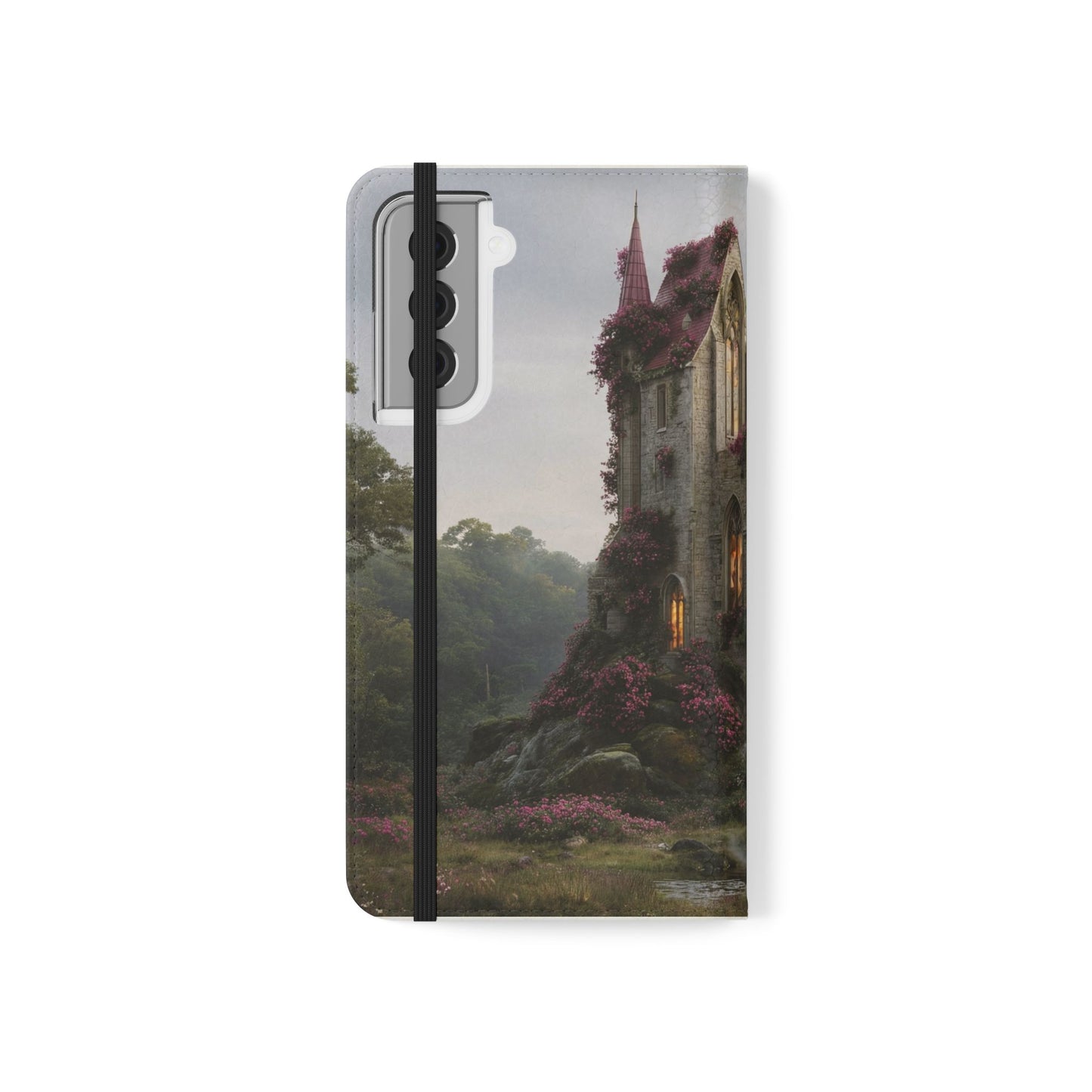 Blossom Spire Flip Cases – Pink Ivy Gothic Castle Cover