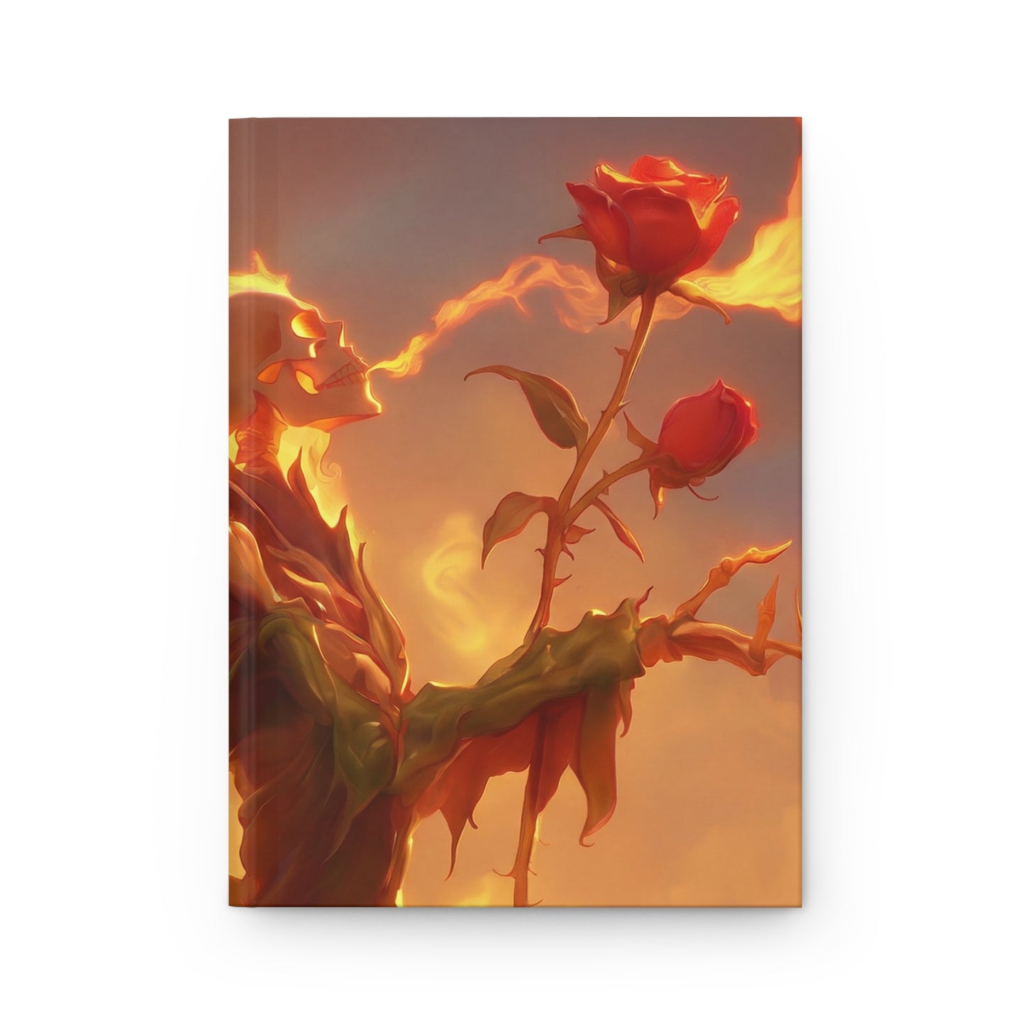Flame-Skull Rosebearer Hardcover Journal Matte – Ashes to Bloom