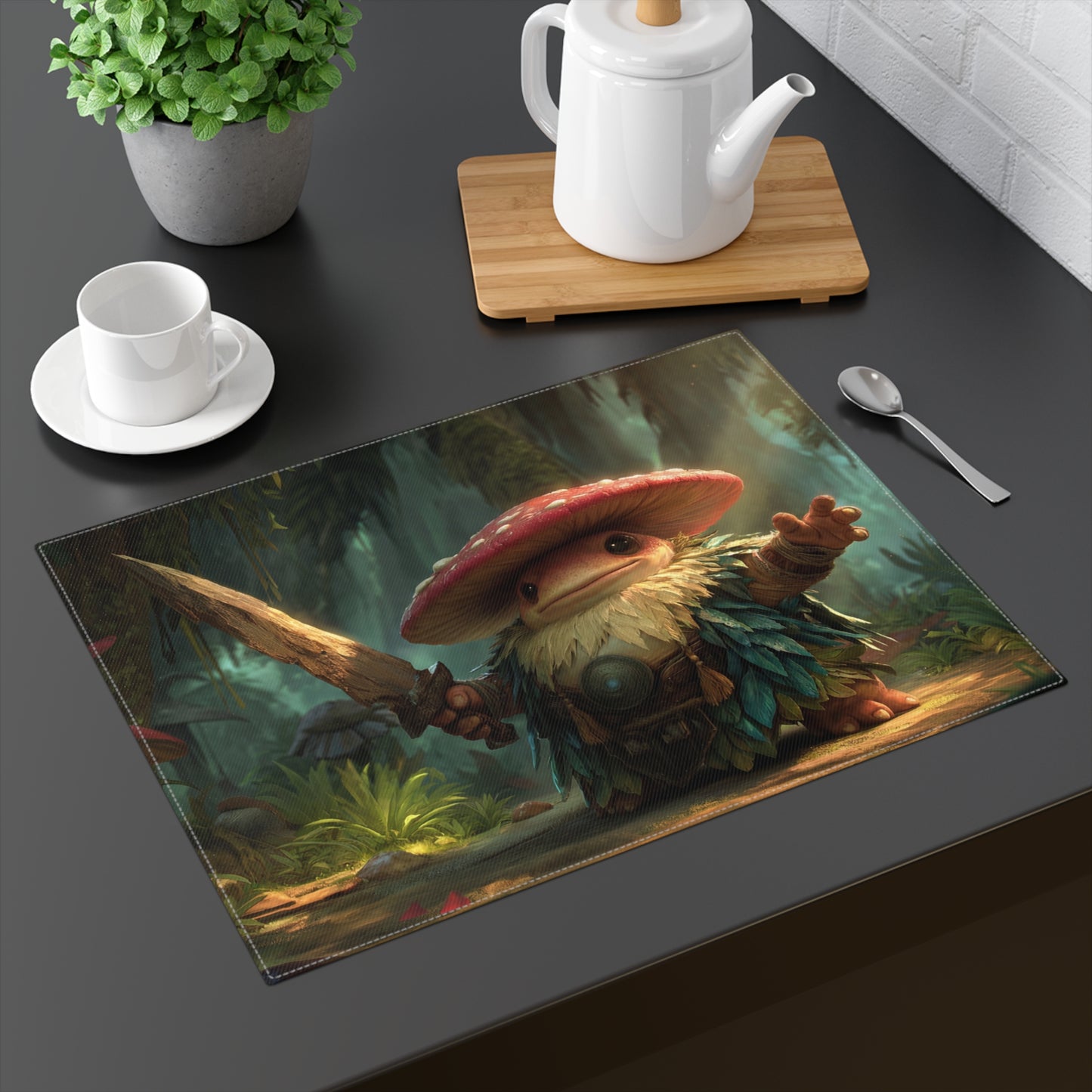 Mushroom Knight Placemat – Verdant Grove Guardian