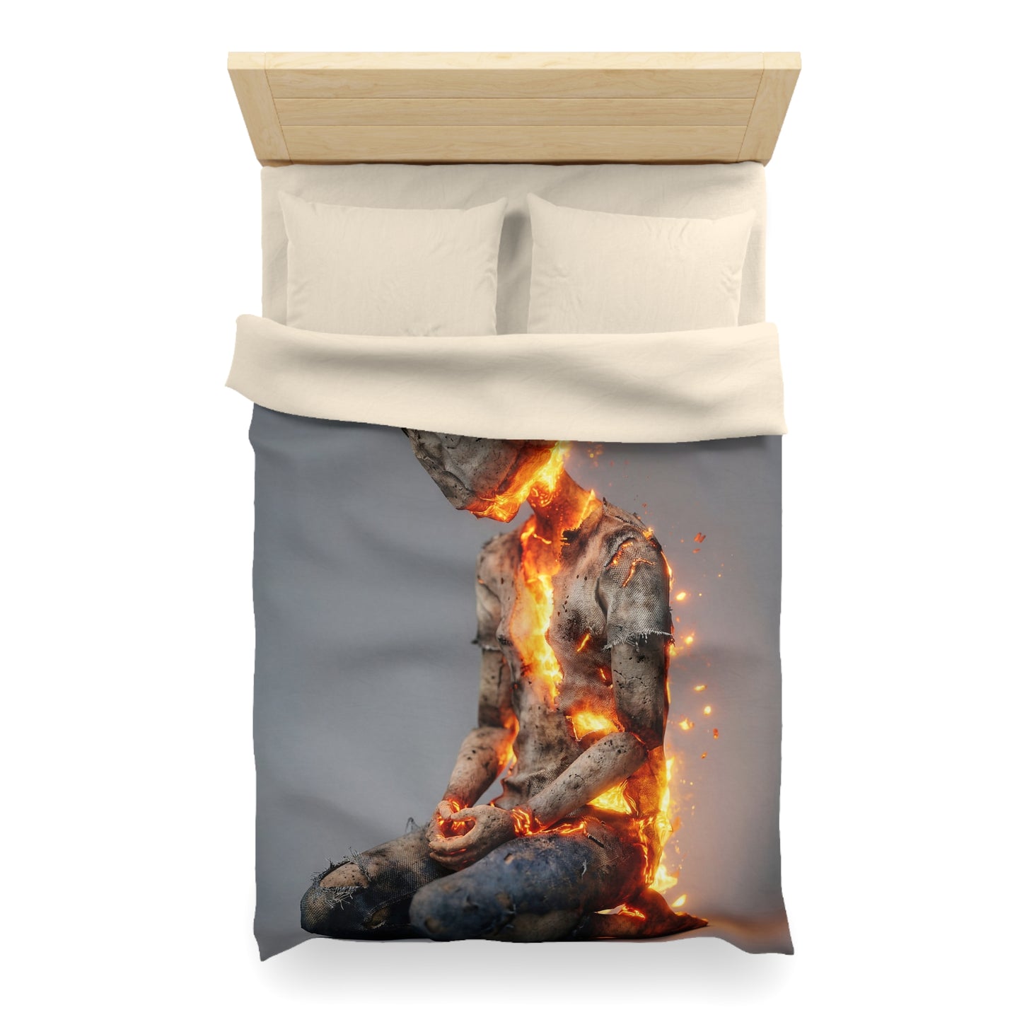 Ember-Spirit Meditation Duvet Cover – A Quiet Fire Within