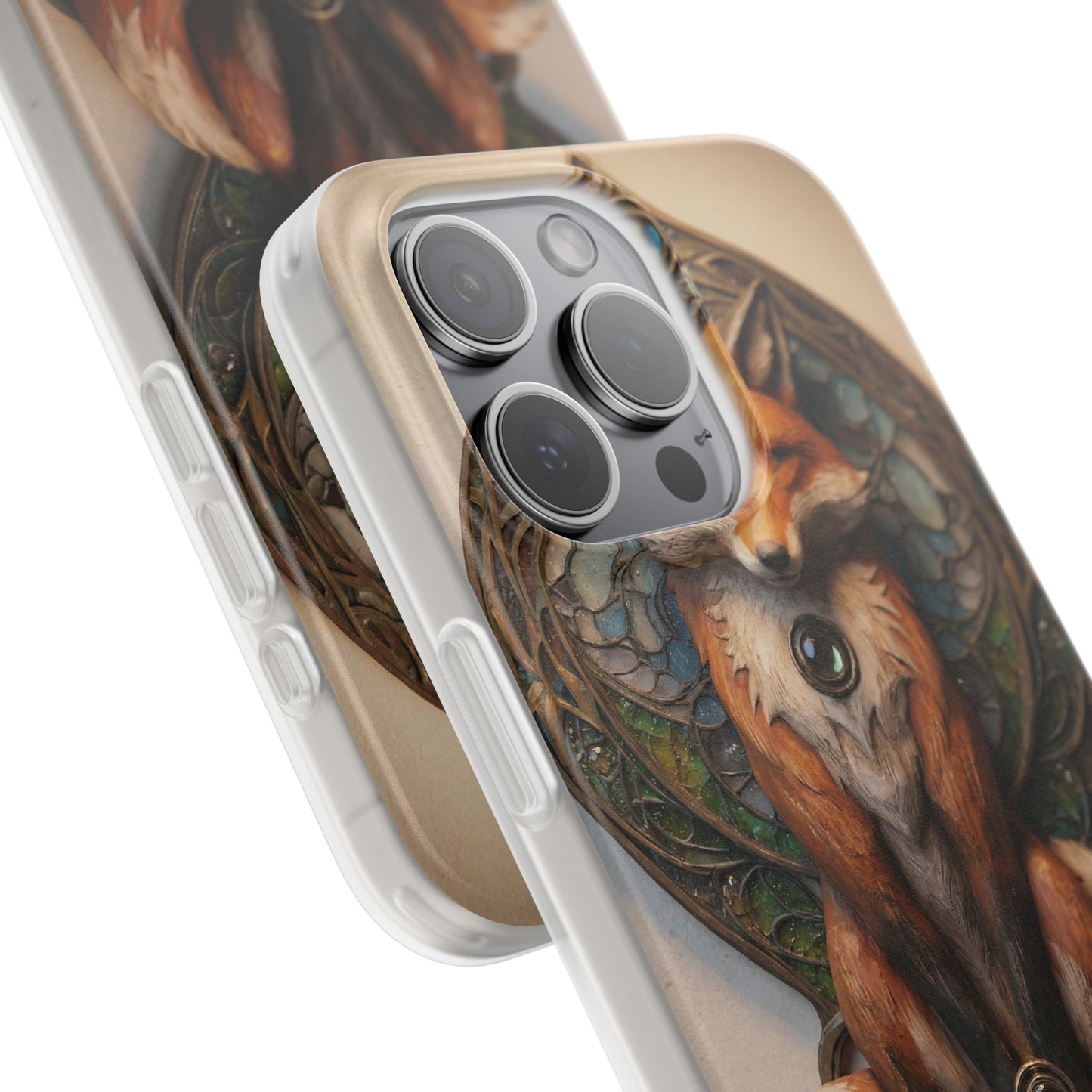Fox Sentinel Flexi Cases – Amber Glaze and Stained Glass Reverie
