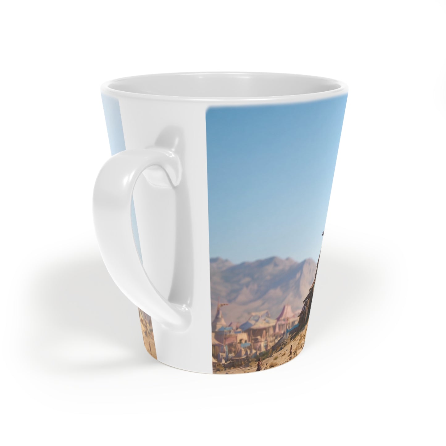 Caravan Gate Latte Mug, 12oz – Desert Archway Journey