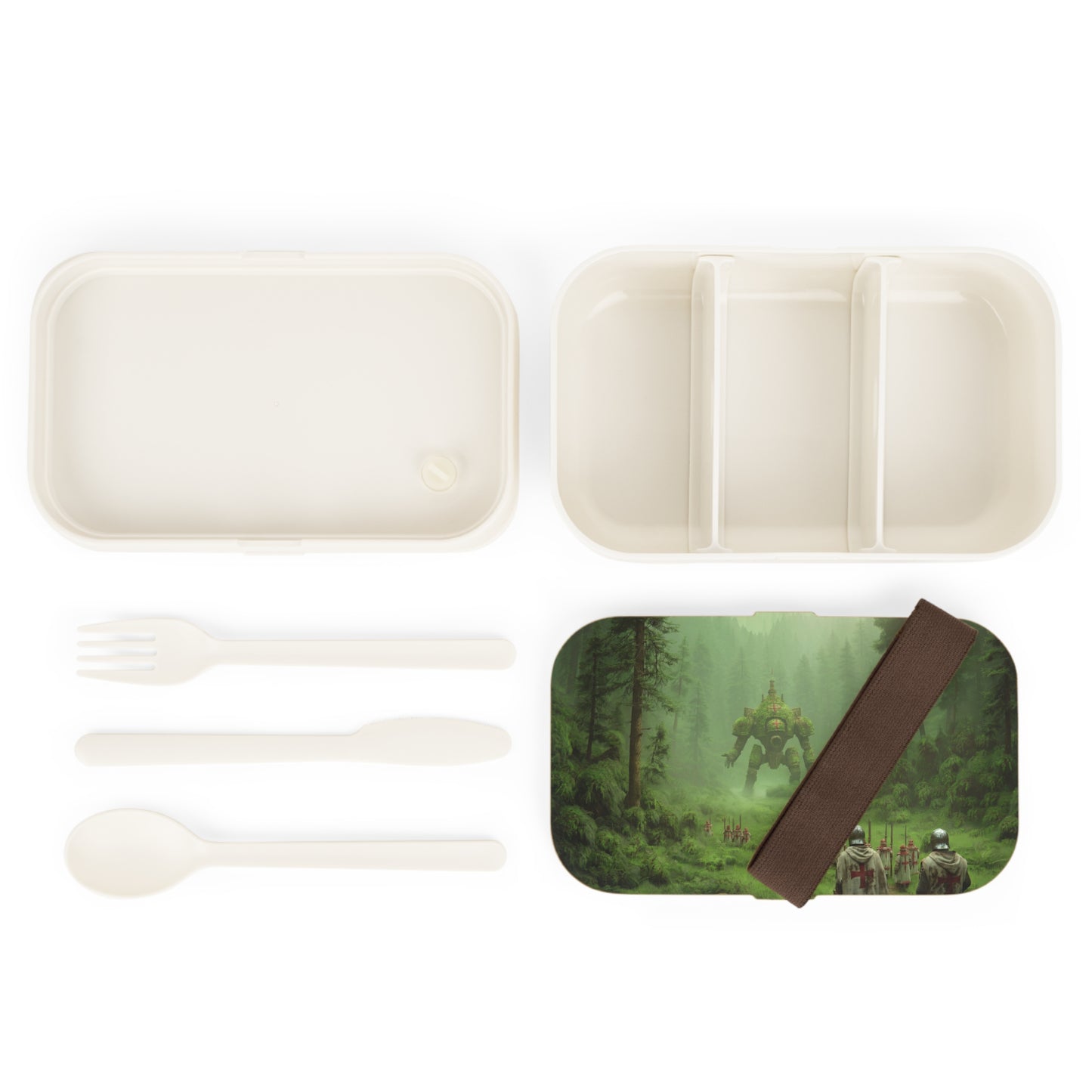Moss-Covered War Machine Bento Lunch Box – Forest Encounter with a Living Colossus