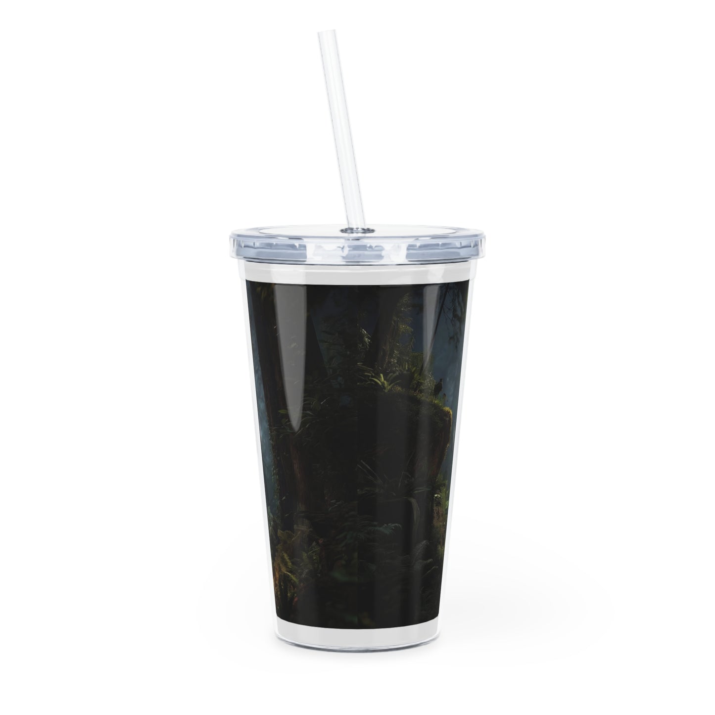 Lungs of the Wild Plastic Tumbler with Straw – Breath of the Ancient Grove