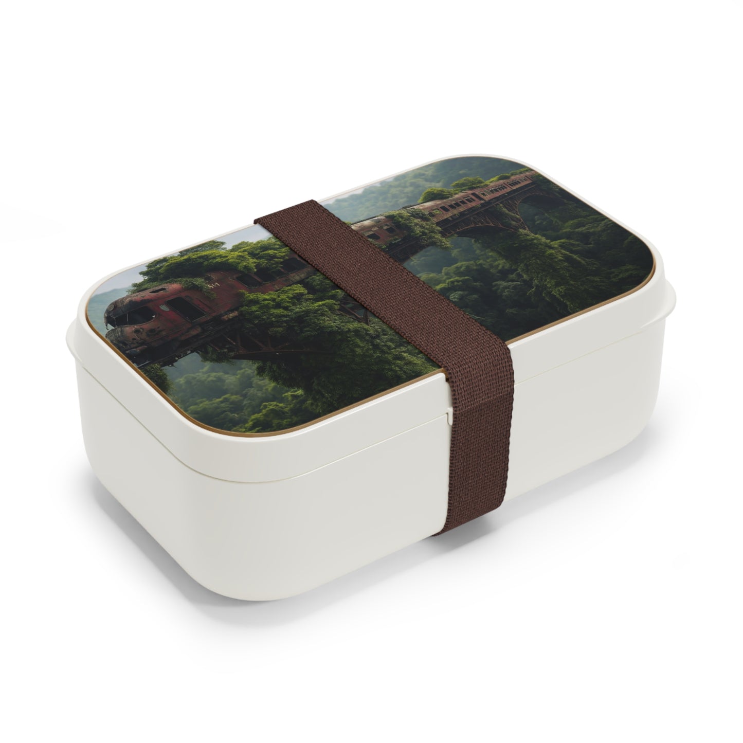 Overgrown Train Bridge Bento Lunch Box – Verdant Ruin Dreamscape