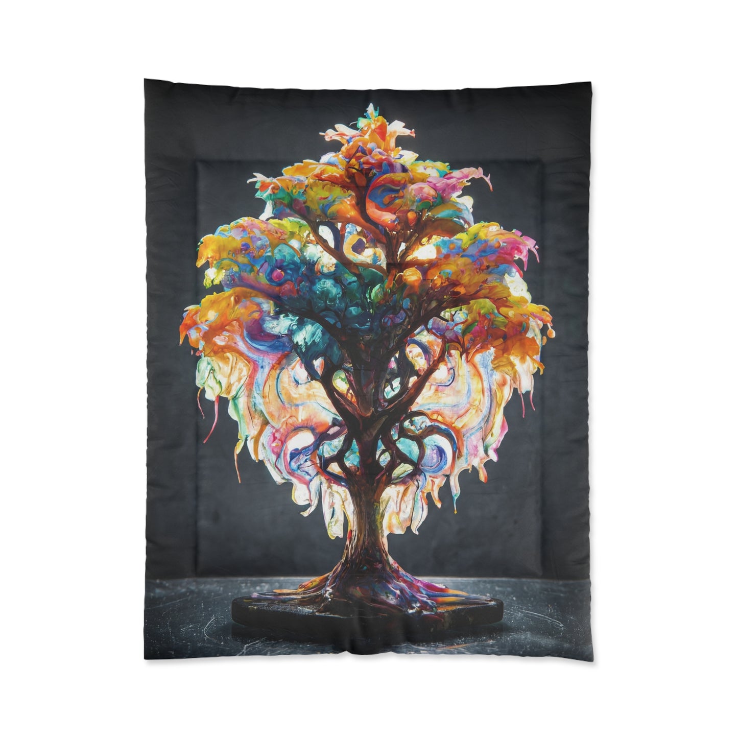 Chromatic Dream Tree Comforter – Liquid Light Fantasy