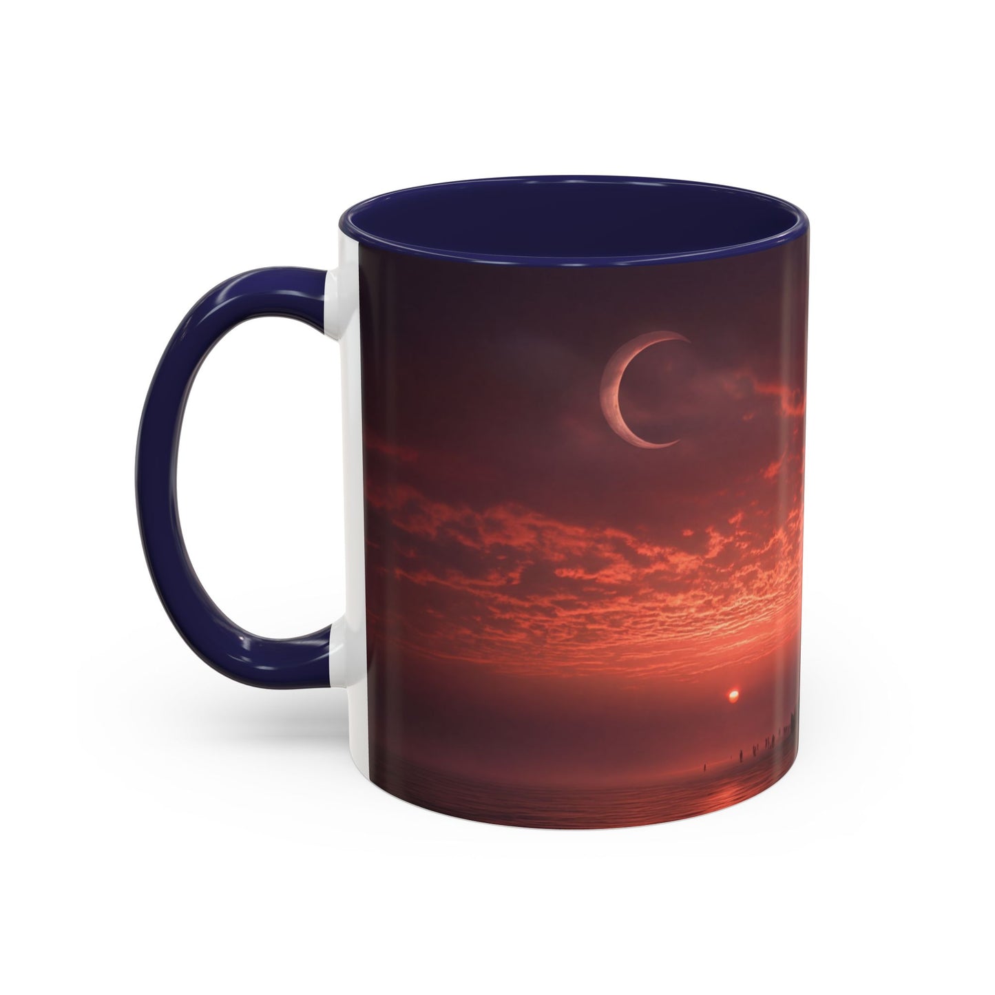 Twilight Stairway Accent Coffee Mug (11, 15oz) – Crimson Moonlit Ascension