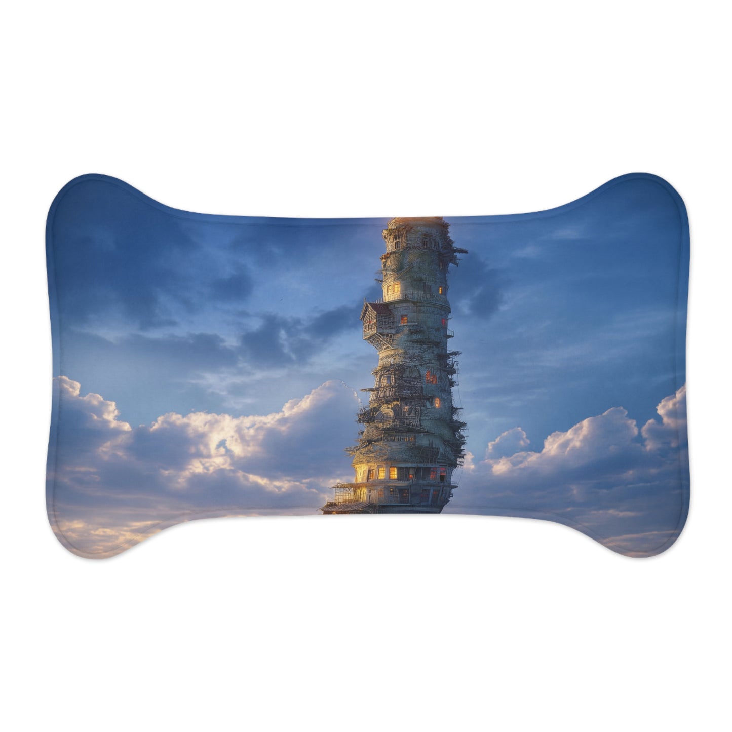 Luminous Sky Tower Pet Feeding Mats – Twilight Beacon for Your Furry Companions