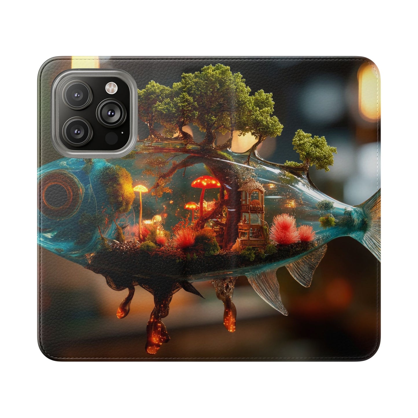 Forest Fish Flip Case – Liquid Glowwood Dreamscape