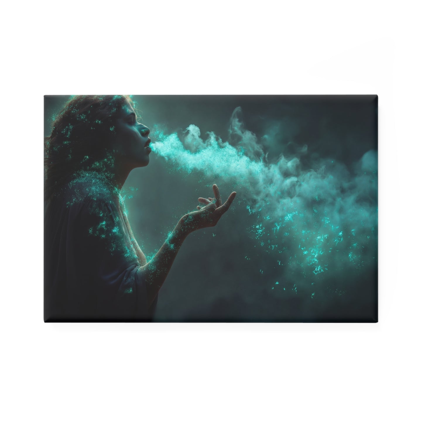Mystic Breath Button Magnet, Rectangle (1 & 10 pcs) – Aura of Azure Stardust