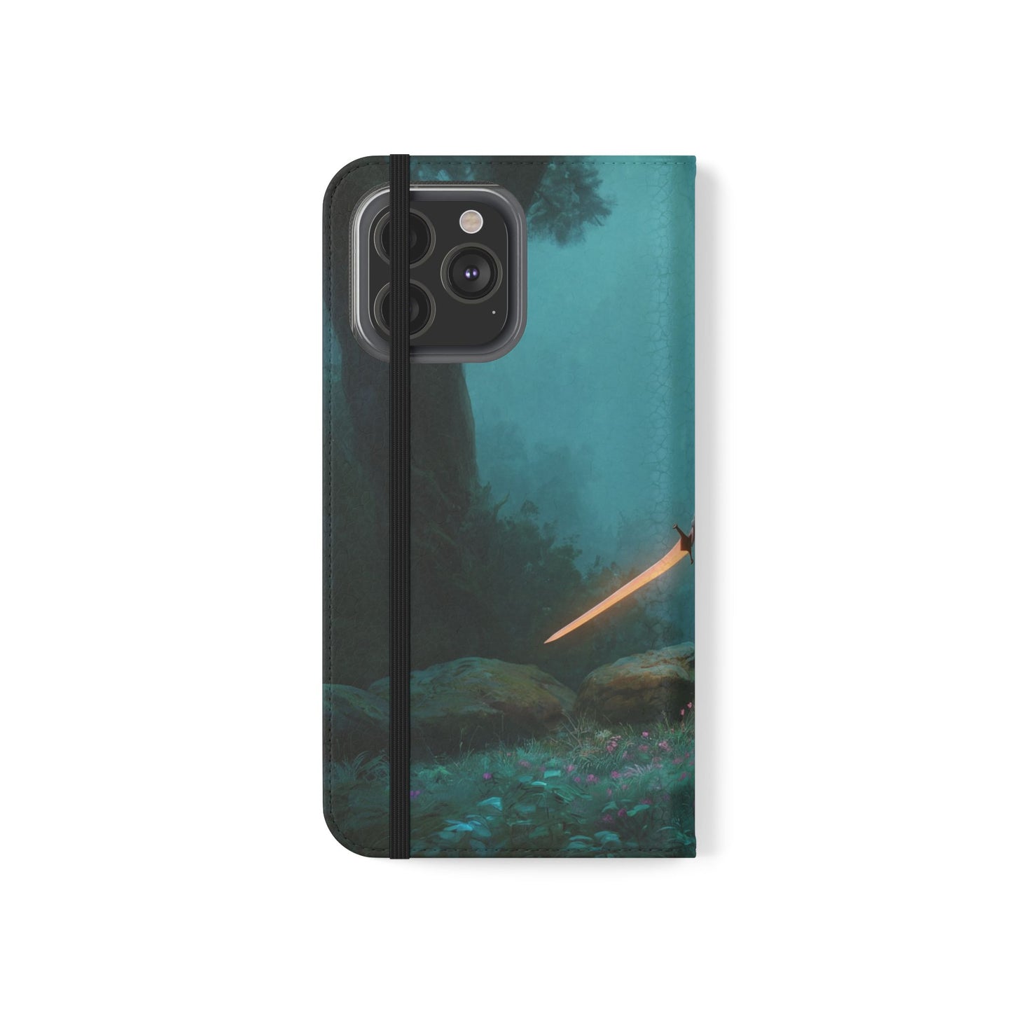 Forest Guardian Flip Cases – Elven Sentinel with Glowing Blade