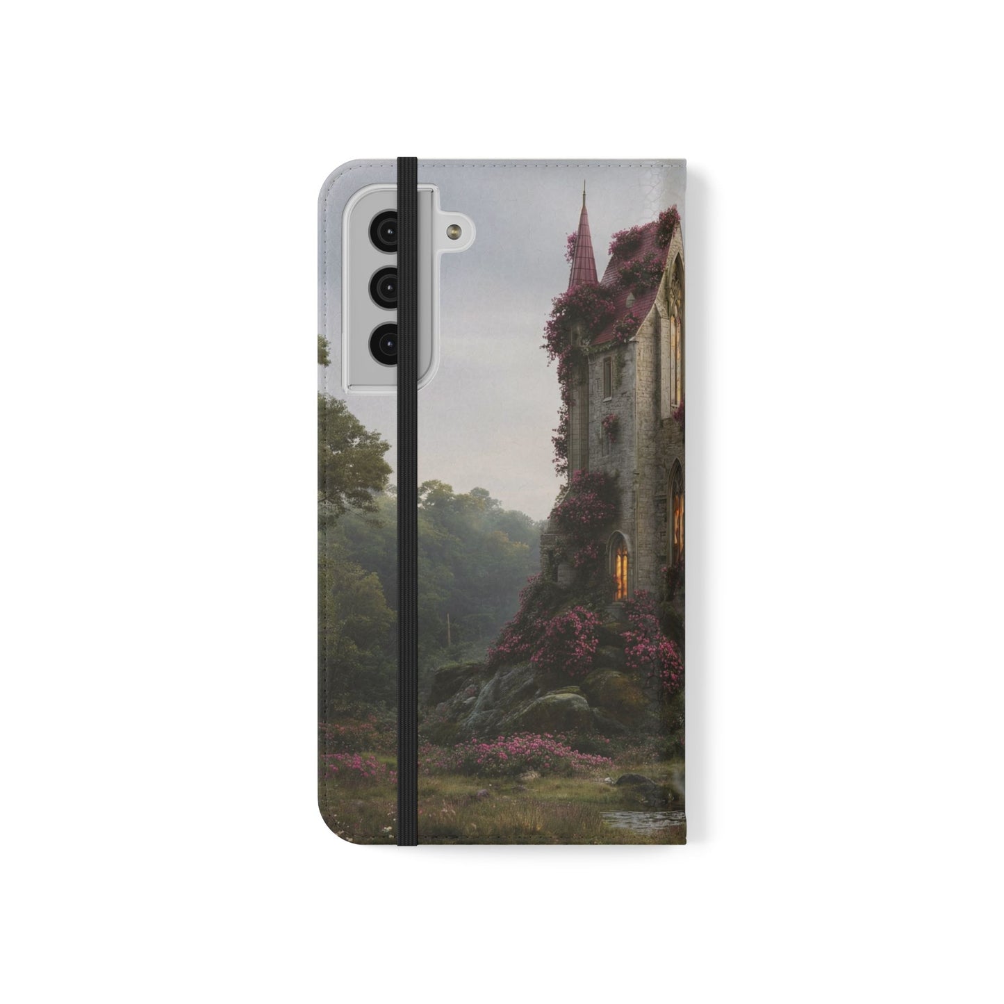 Blossom Spire Flip Cases – Pink Ivy Gothic Castle Cover