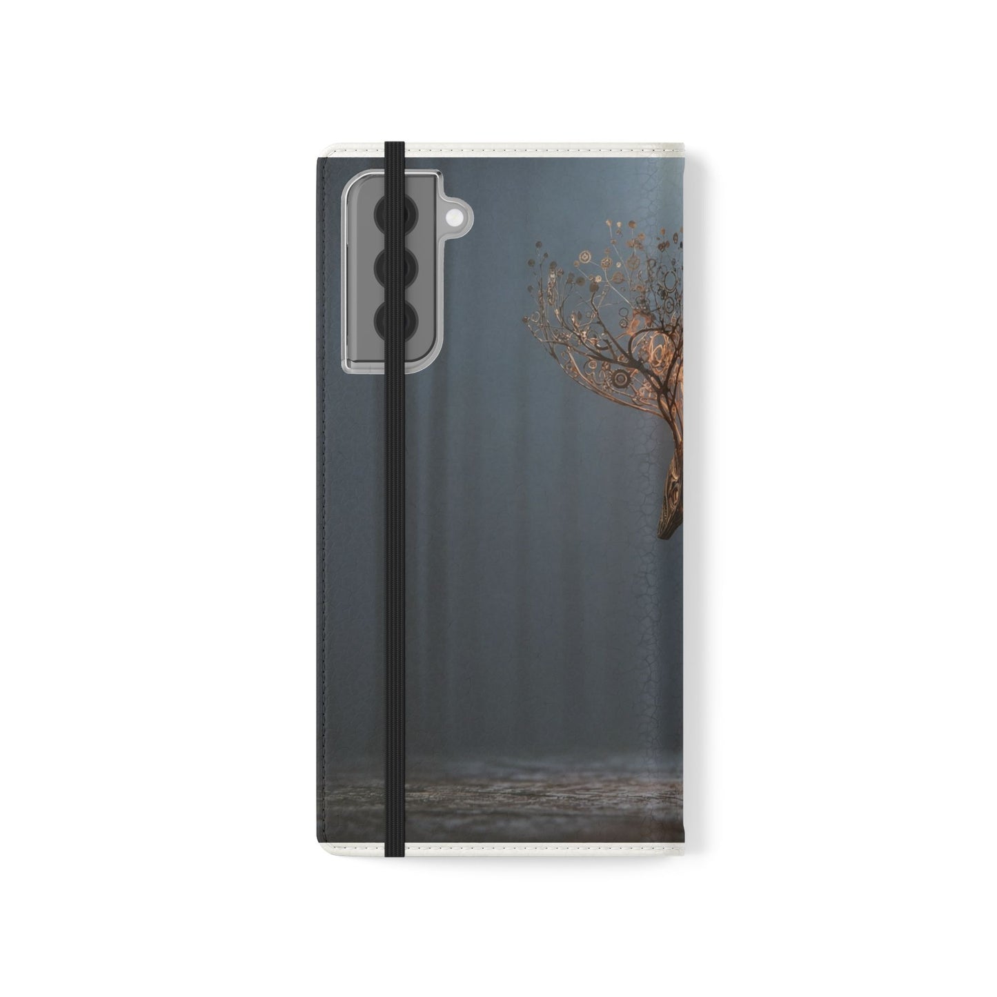 Mechanical Deer Flip Cases – Gears and Twilight Forest Guardian